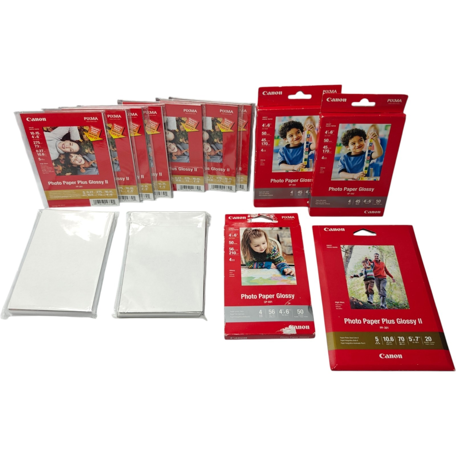 Bulk Lot Canon Inkjet Photo Paper - 4" x 6" and 5" x 7" - 250+ Sheets