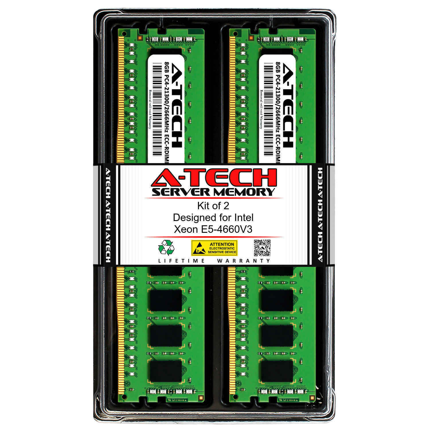 16GB 2X 8G DDR4 2666 PC4-21300 ECC REG DIMM for Intel Xeon E5-4660V3 Memory RAM
