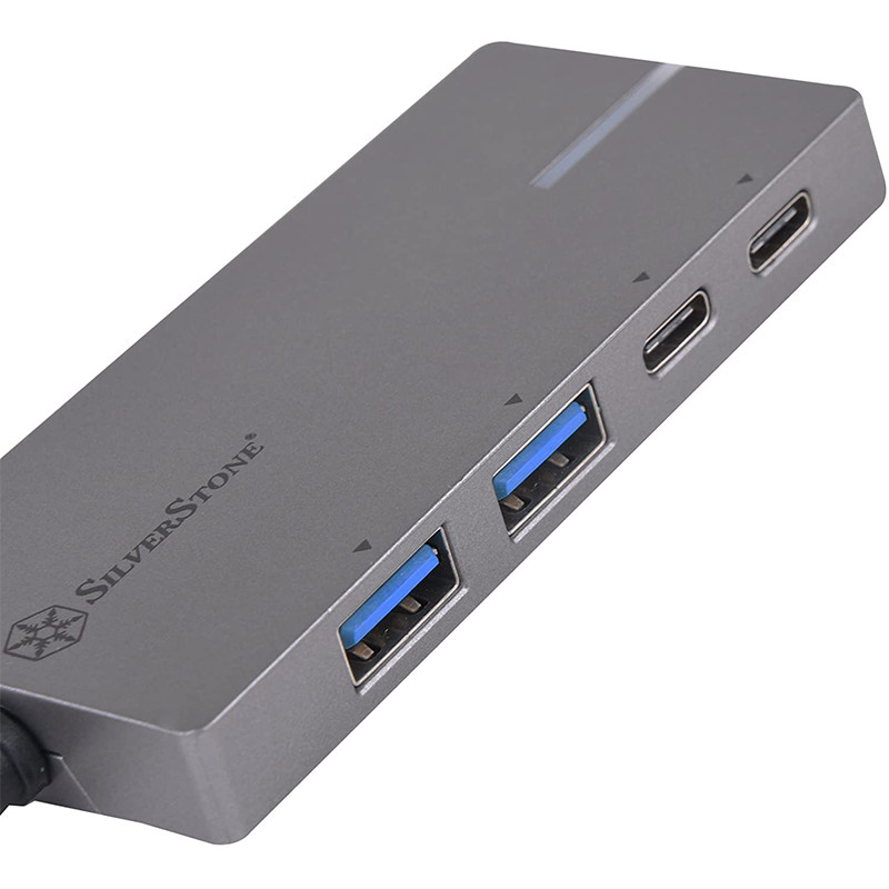 SilverStone EP08C USB Type-C Multi-Purpose Hub w/USB Type-A, USB Type-C, and HDM