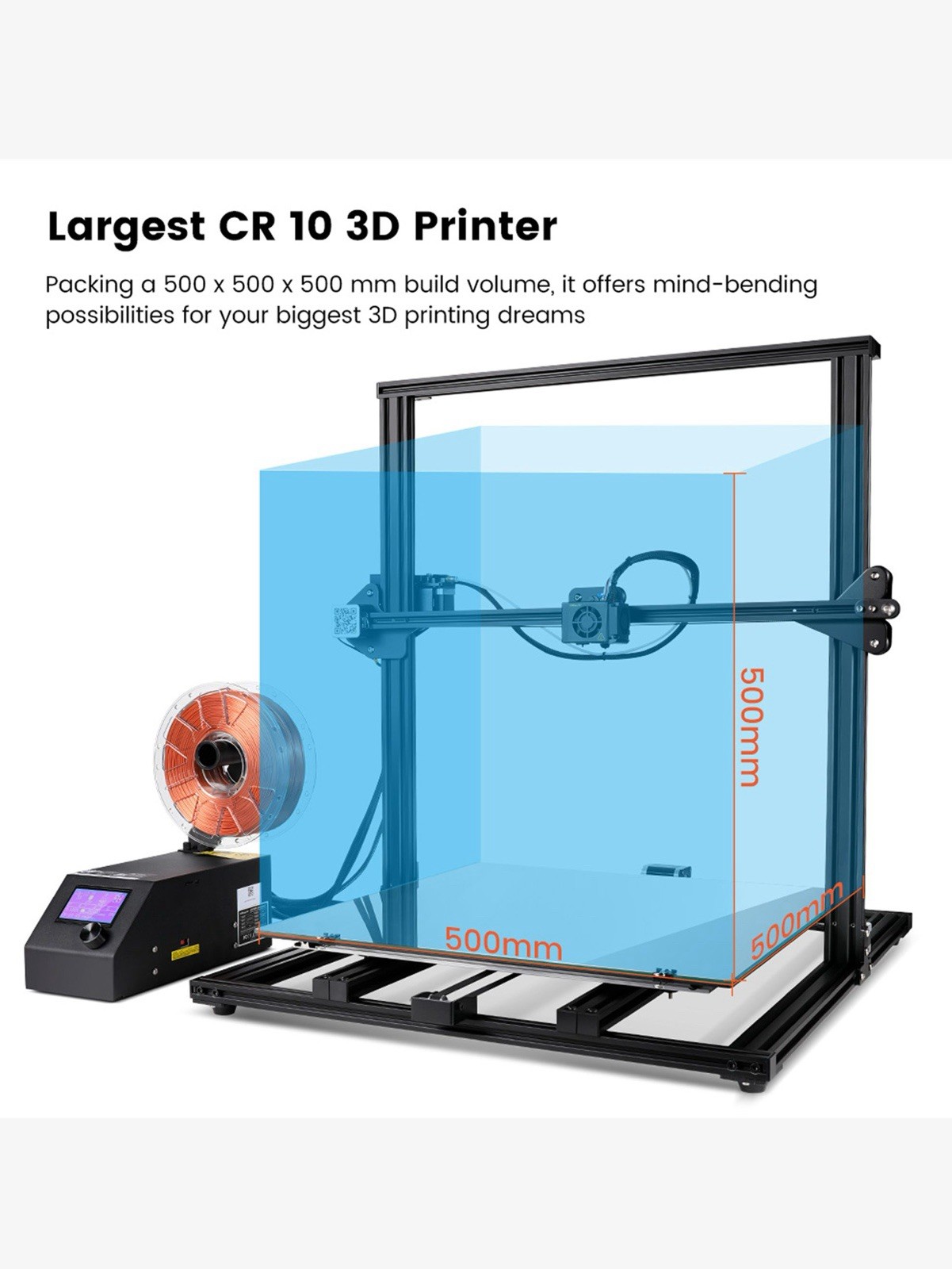 Creality￼CR10S5 3D Printer With Glass Bed 500mm Cubed NEW in Box