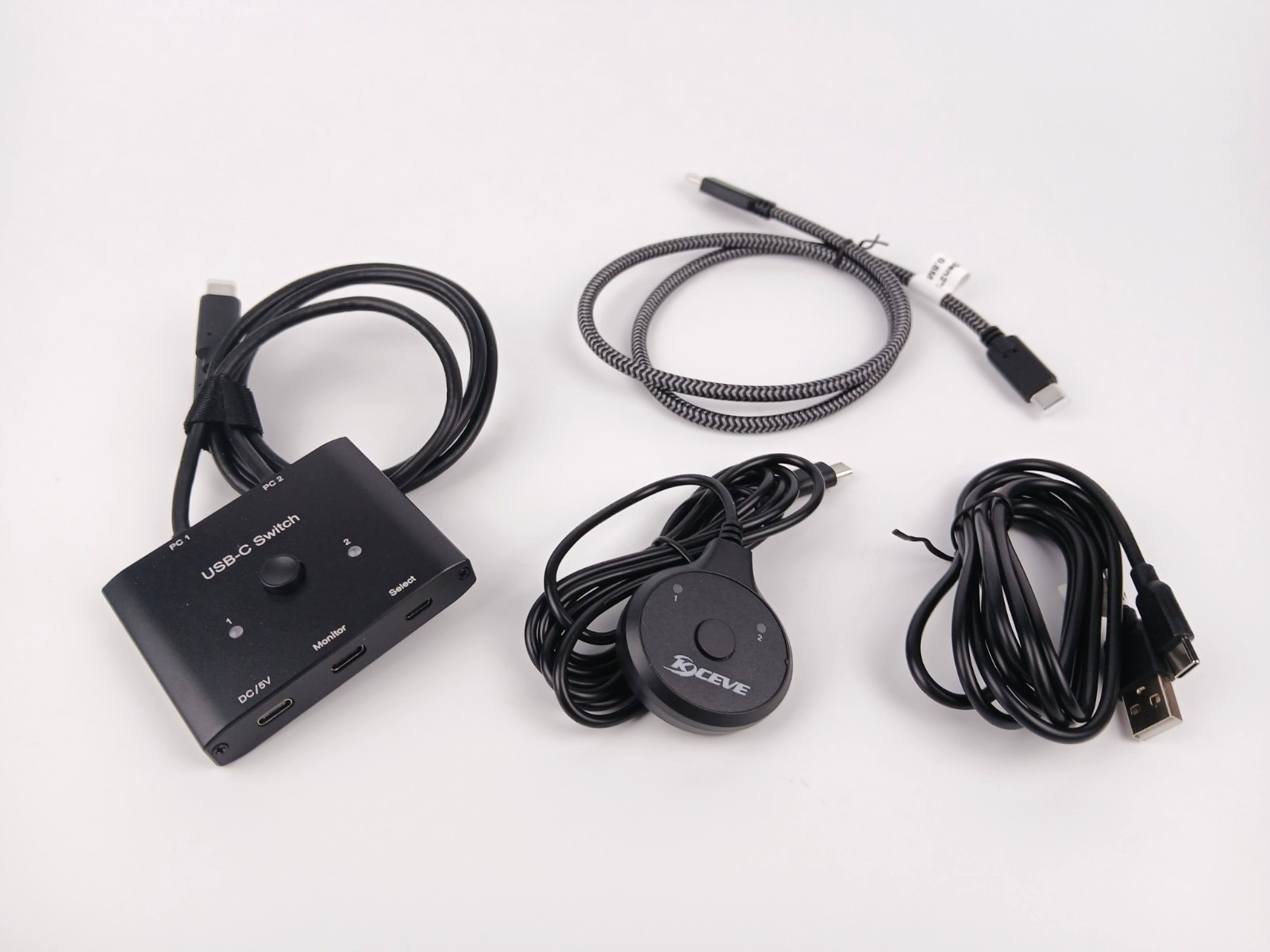 USB C Switch,USB C Switcher 2 Computers,Type C KVM Switch 8K@60Hz 4K@120Hz Video