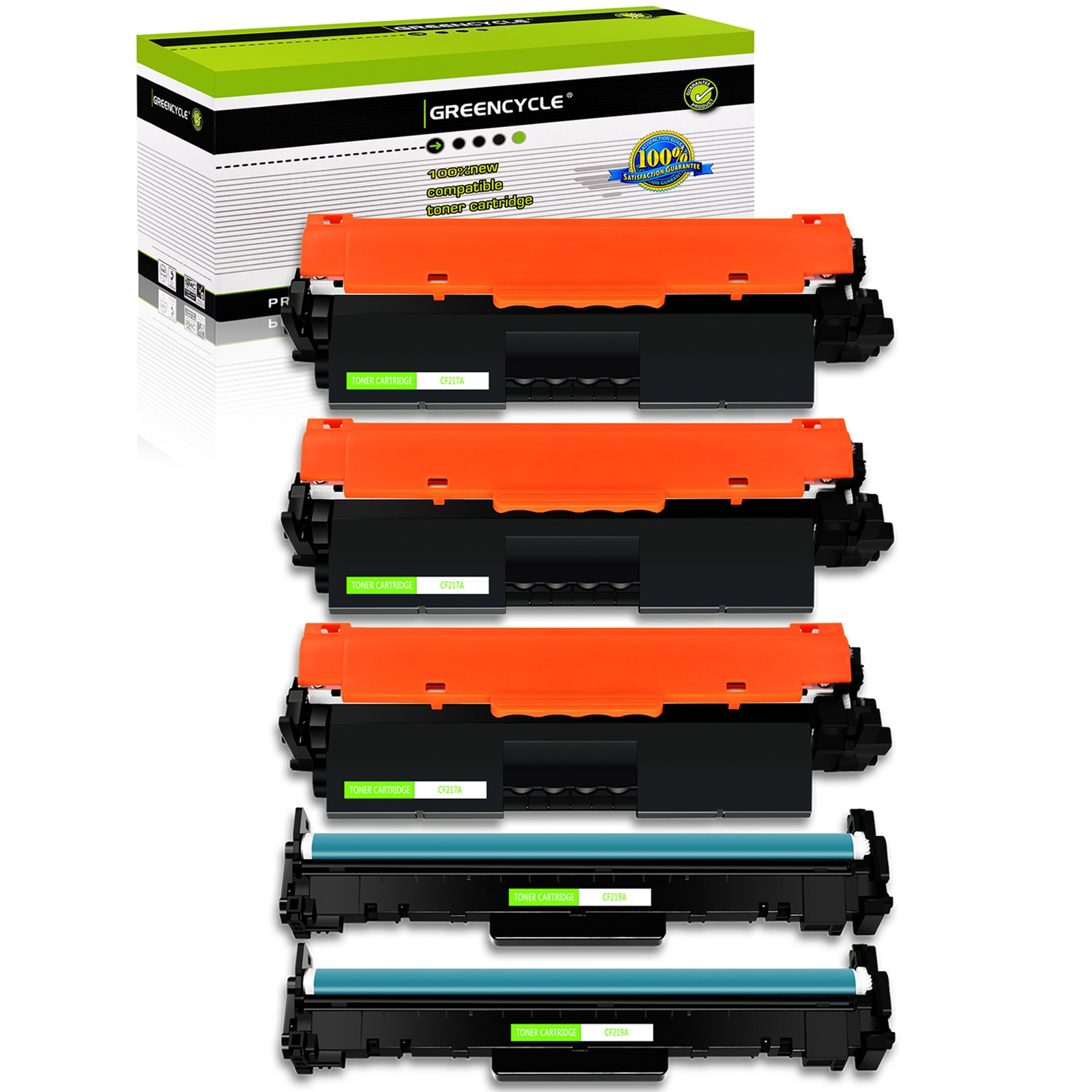 5PK CF217A Toner CF219A Drum Set Fit for HP LaserJet Pro M102w M102a MFP M130fn