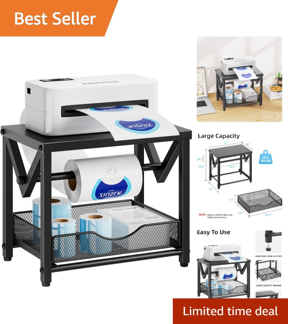 Sturdy Shipping Label Stand with Removable Drawer – Ideal for Small Businesses