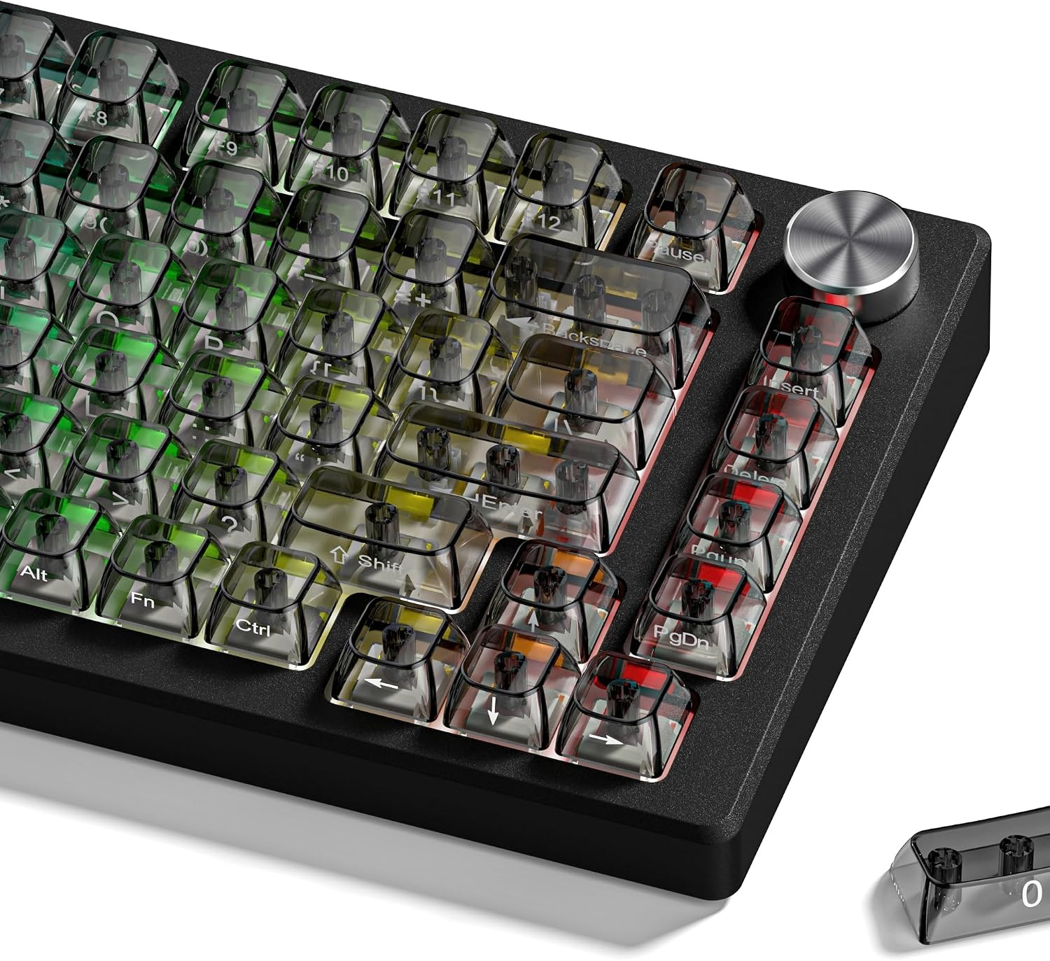 Shine through Keycaps Set,Pc Clear Keycaps Dark Grey