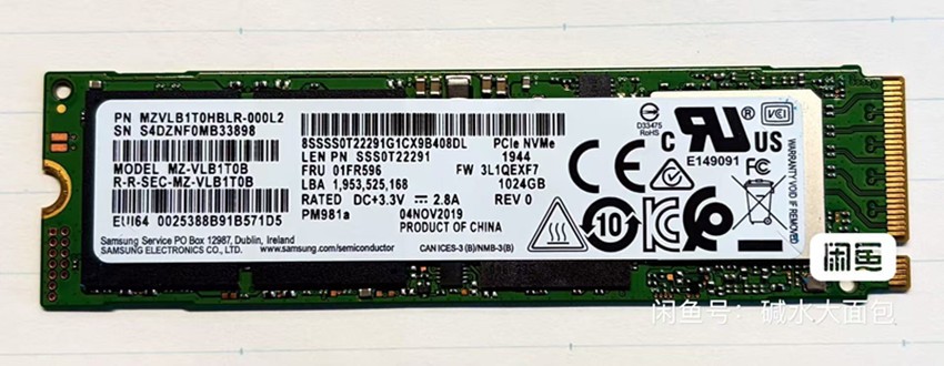 1PC Samsung PM981a m.2 1TB NVME 2280 PCIe SSD OPAL MZ-VLB1T0B FAST SHIPPING