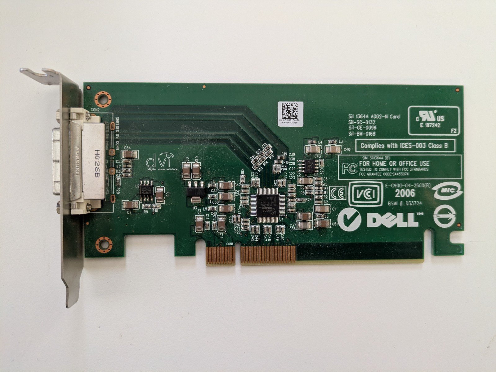 Dell DVI-D Low-Profile Video Card 0FH868 FH868 D33724