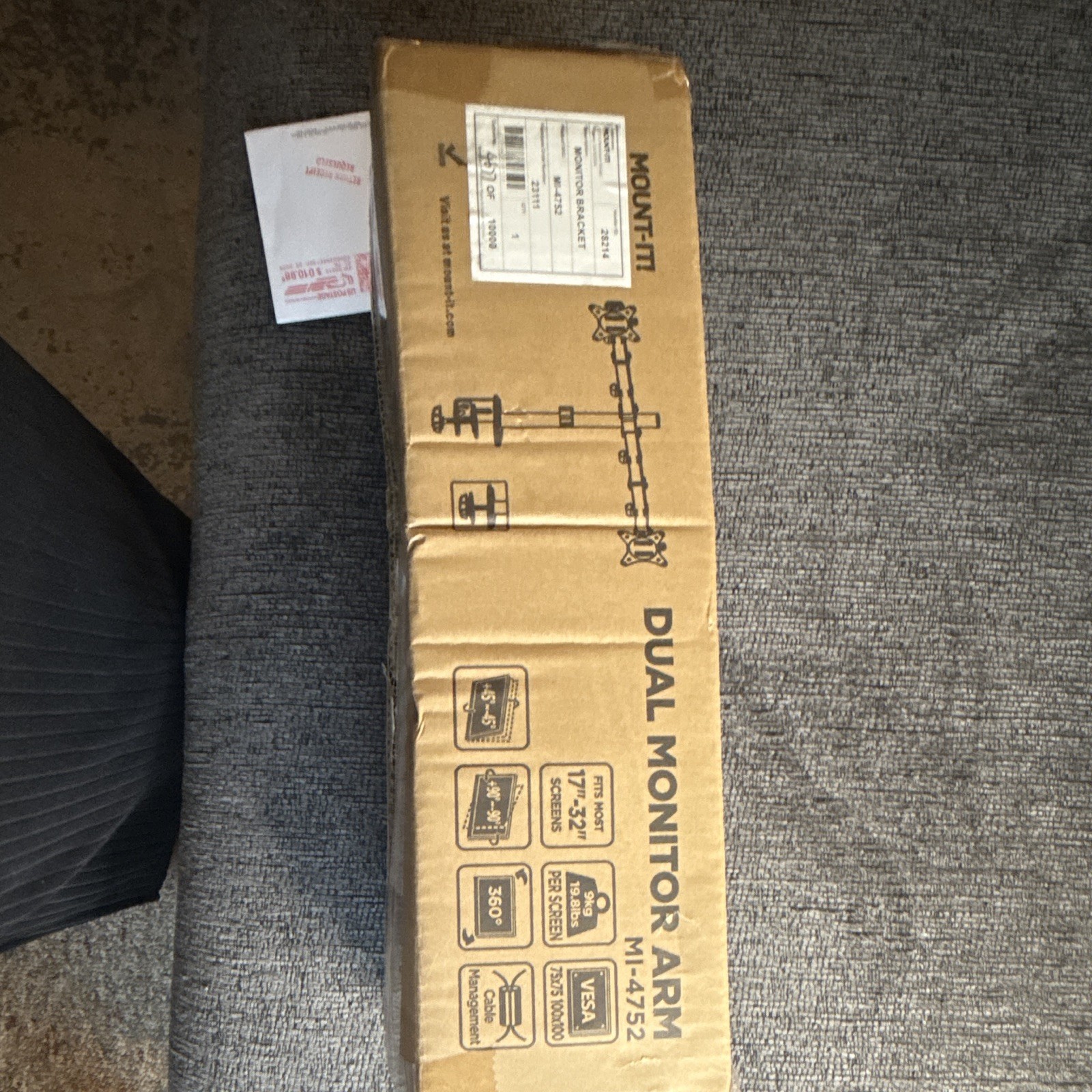 Mount-It MI-4752 Dual Monitor Desk Mount 13-32in VESA 75x75/100x100