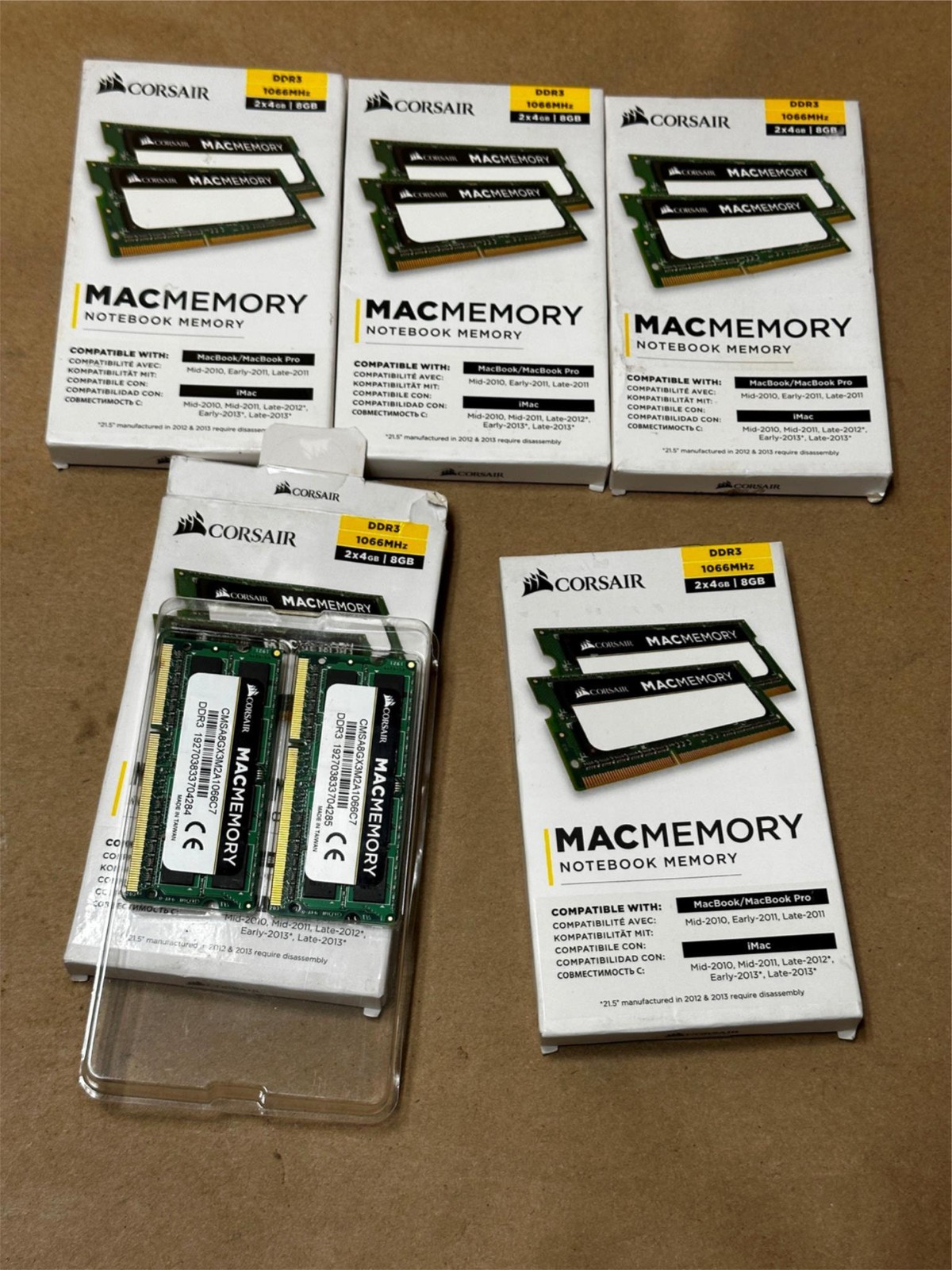 10x Pc Lot 4GB DDR3 Laptop Notebook Memory Corsair Mac PC Compatible 1066MHz