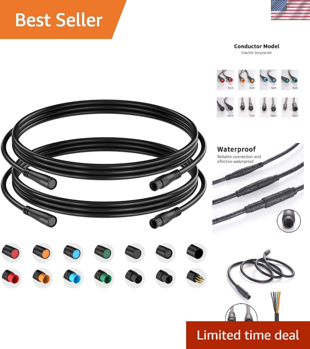 Extension Cable 2Pin/3Pin/4Pin/5Pin/6Pin/8Pin/9Pin Waterproof Plug Works for ...