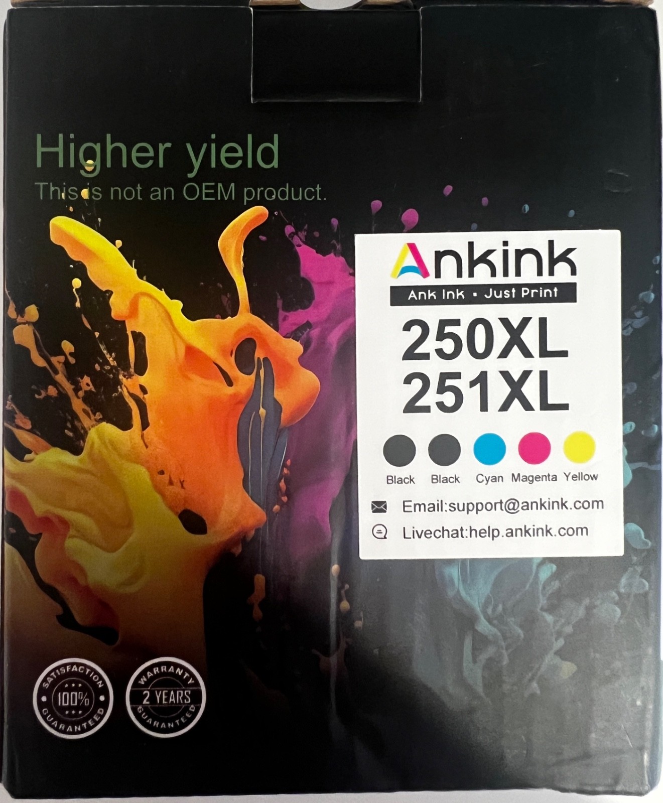 ANKink T822XL Higher Yield Ink Cartridge (B/C/M/Y) Brand New.