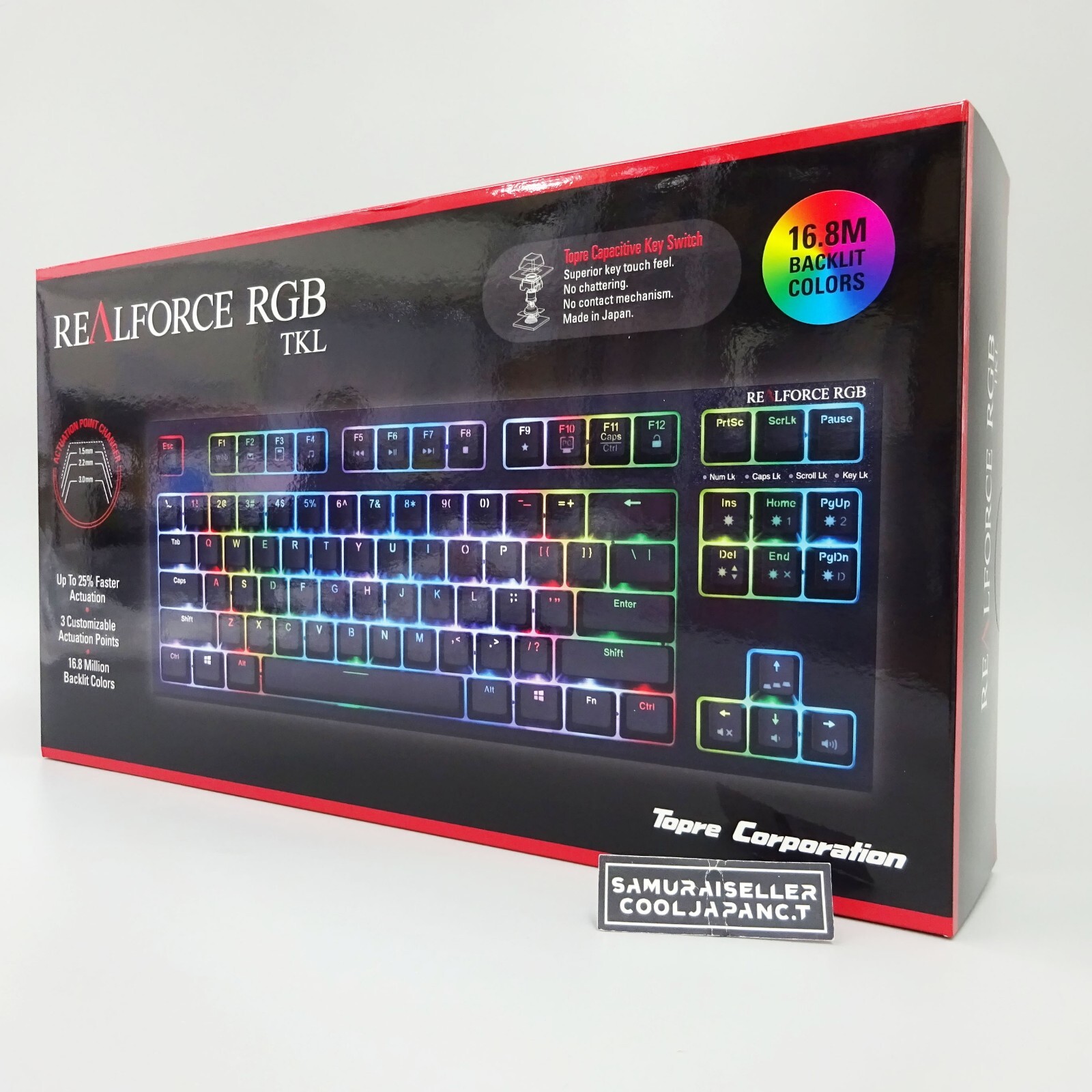 Topre R2TLA-US4G-BK REALFORCE RGB TKL R2 English Numeric Keyless 87 Arrays NEW