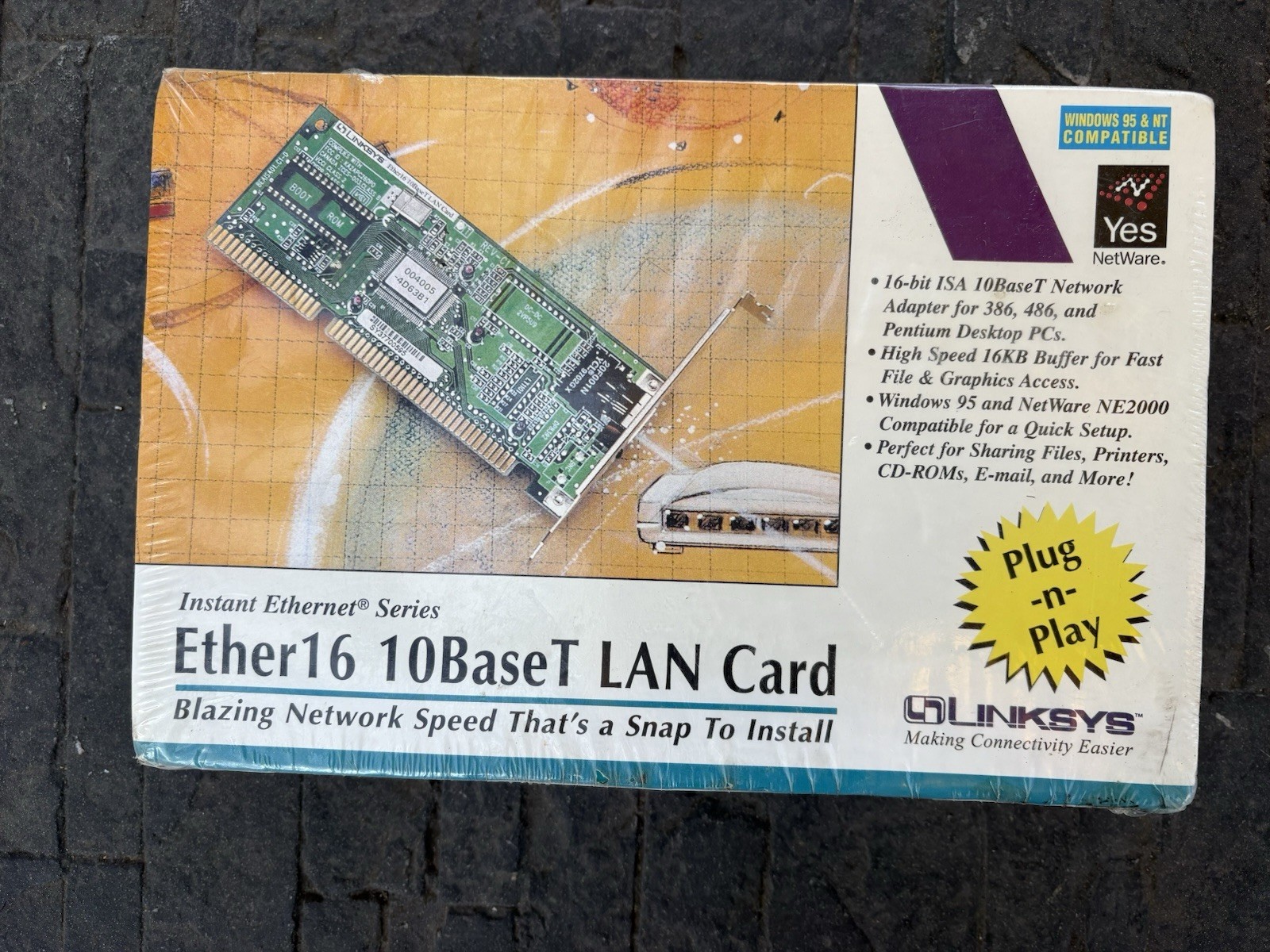 Linksys Ether16 10BaseT LAN Card New