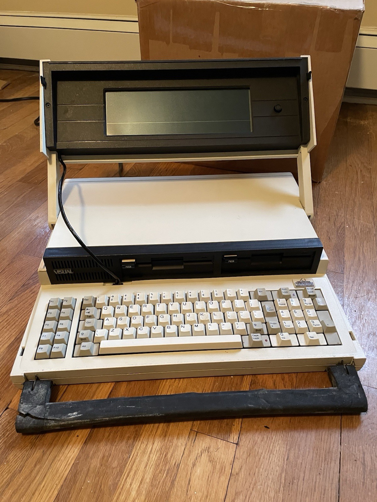 Working IBM Visual Commuter Portable Computer Vintage USA With Bag And Disks