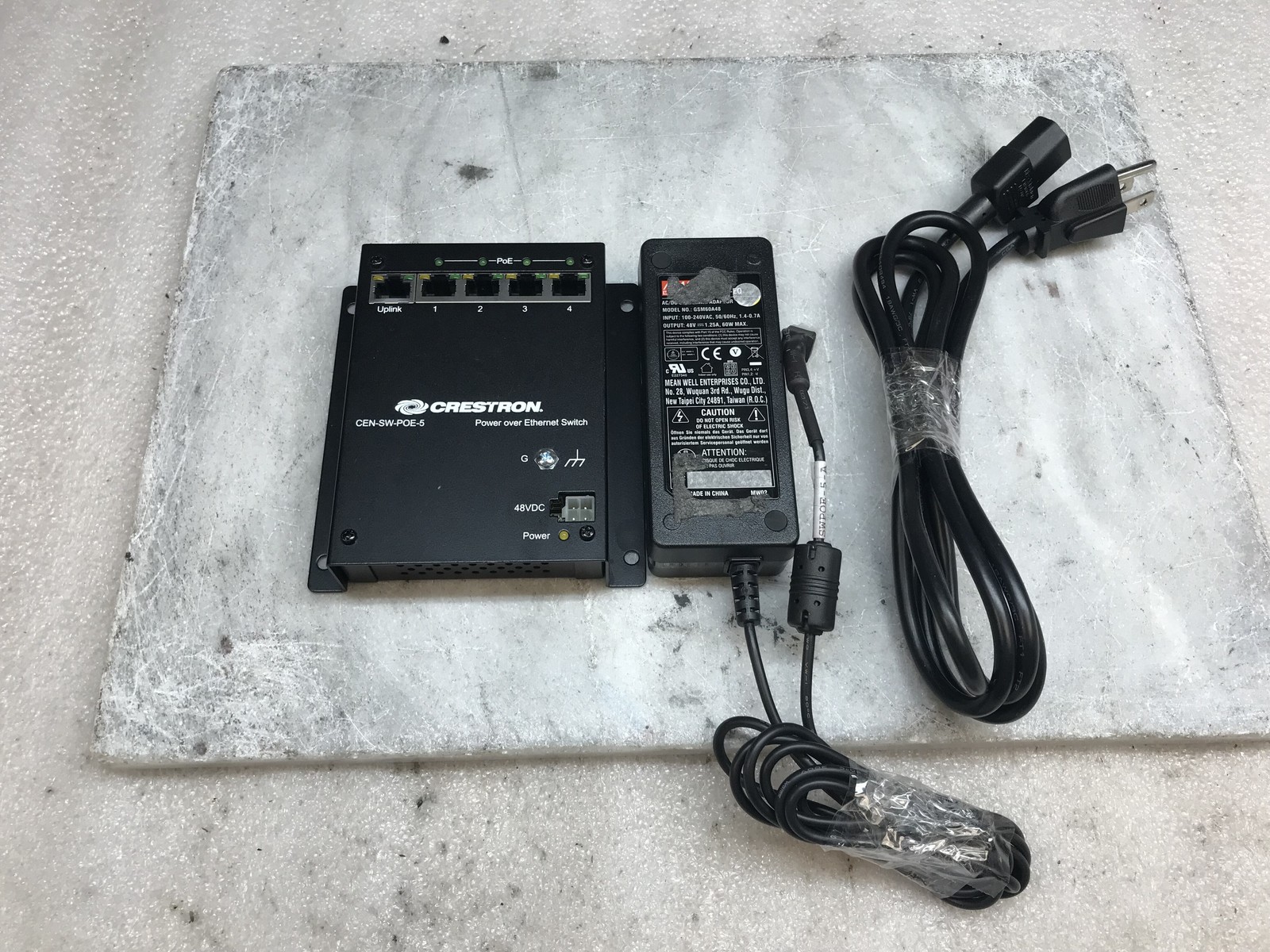 Crestron CEN-SW-POE-5 5-Port Wall Mount POE Switch - Power Adaptor Inc