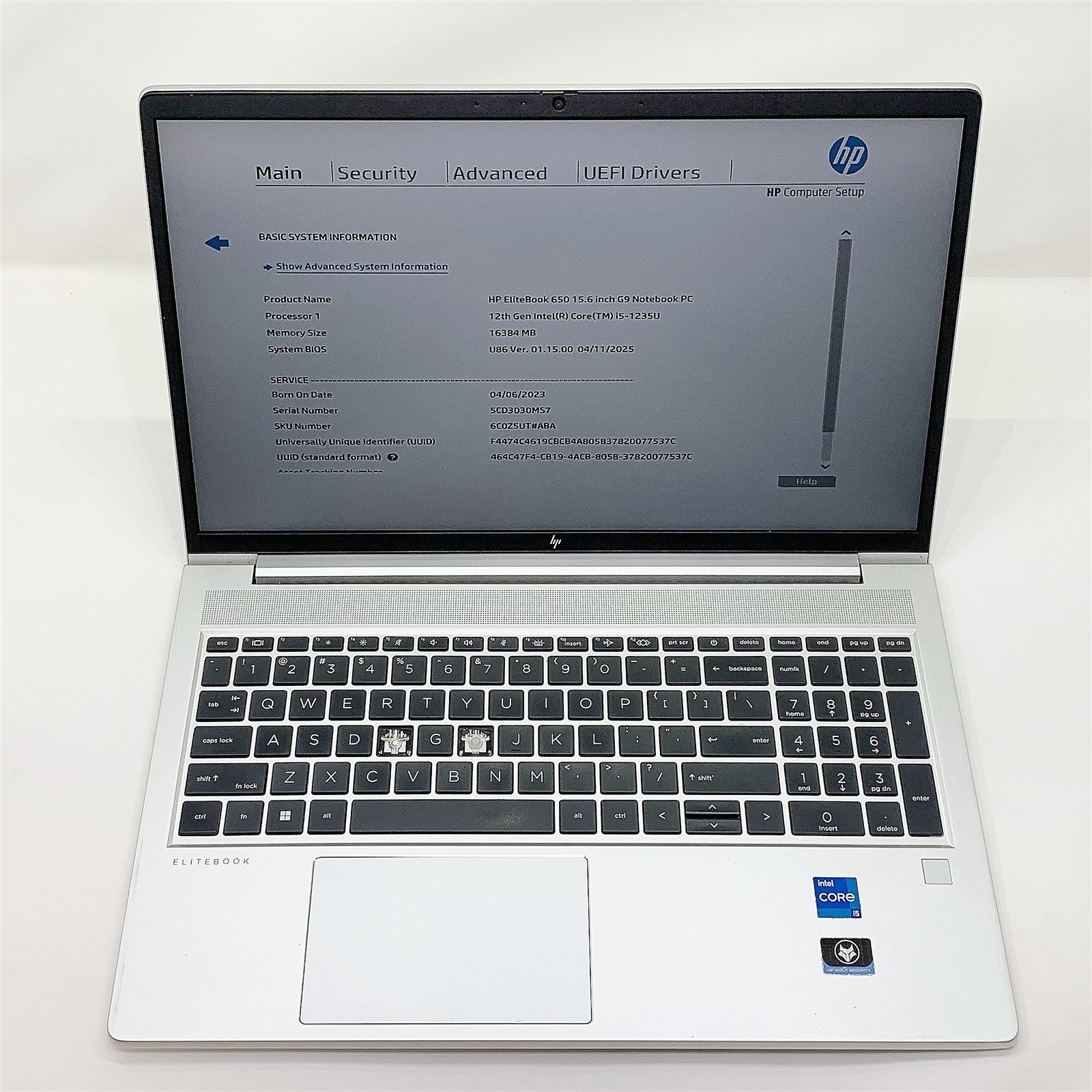 HP EliteBook 650 G9 Laptop Intel Core i5 1235U 1.30GHZ 15.6" FHD 16GB RAM NO HDD