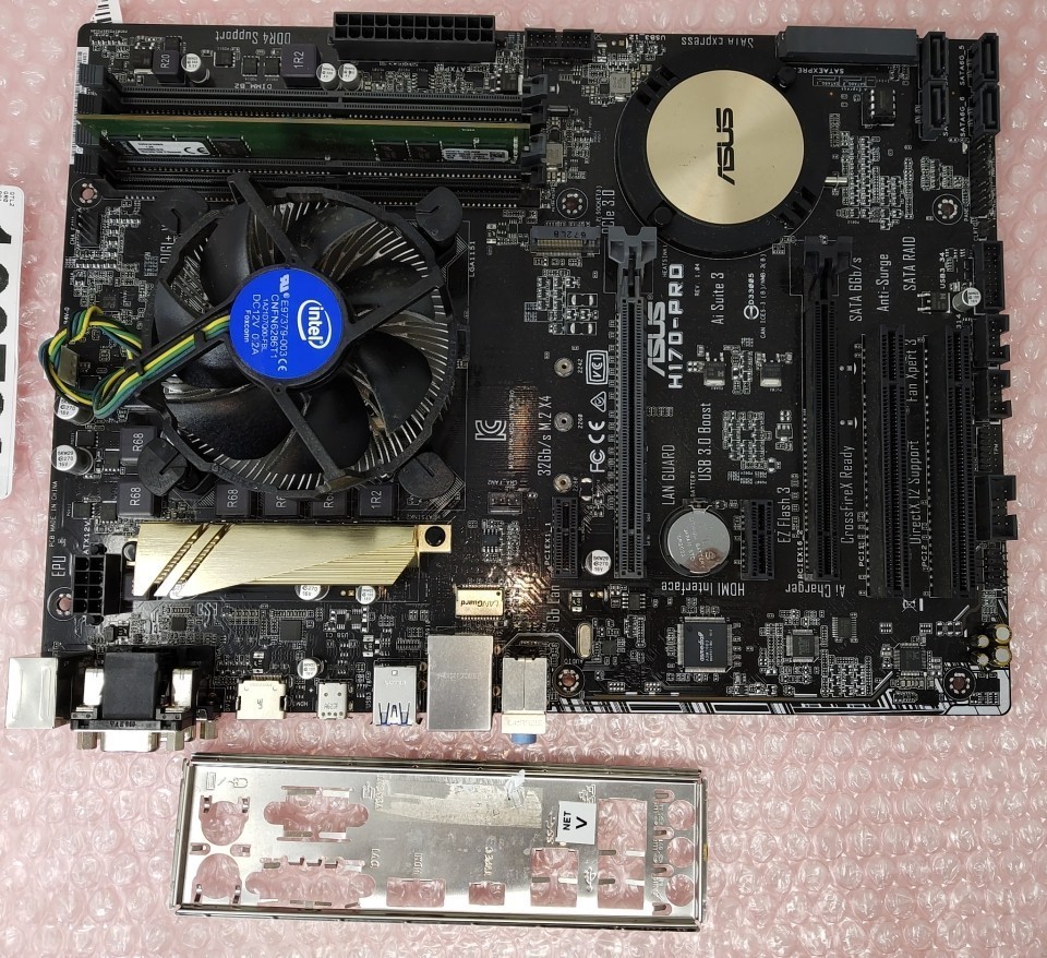 ASUS H170-PRO Gaming Motherboard INTEL CORE I3-7100 8GB SEE NOTES