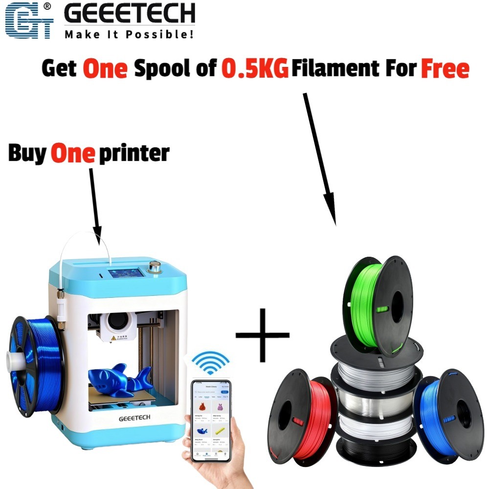 New Geeetech M1S Mini Size WiFi 3D Printer App Control With One 0.5KG Filament