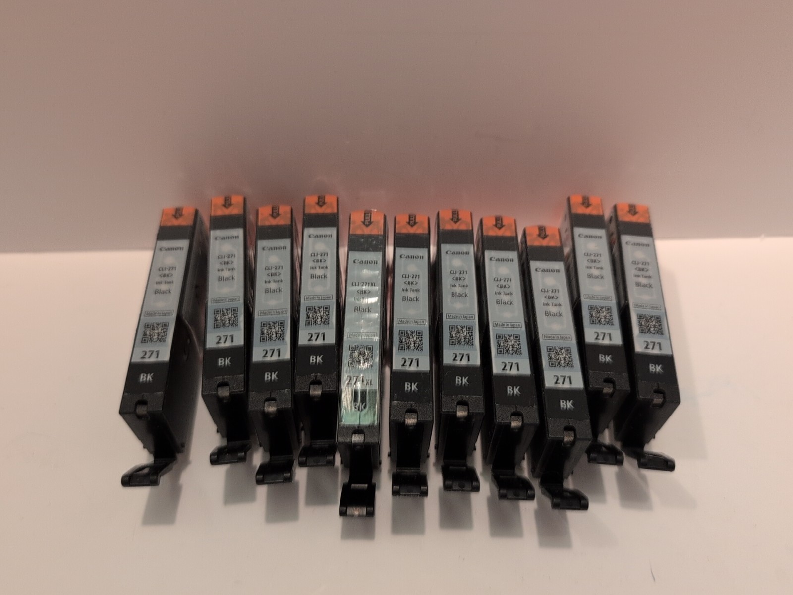 Canon CLI-271 Black Ink Toner Cartridge (0390C004) Lot Of 11x Genuine