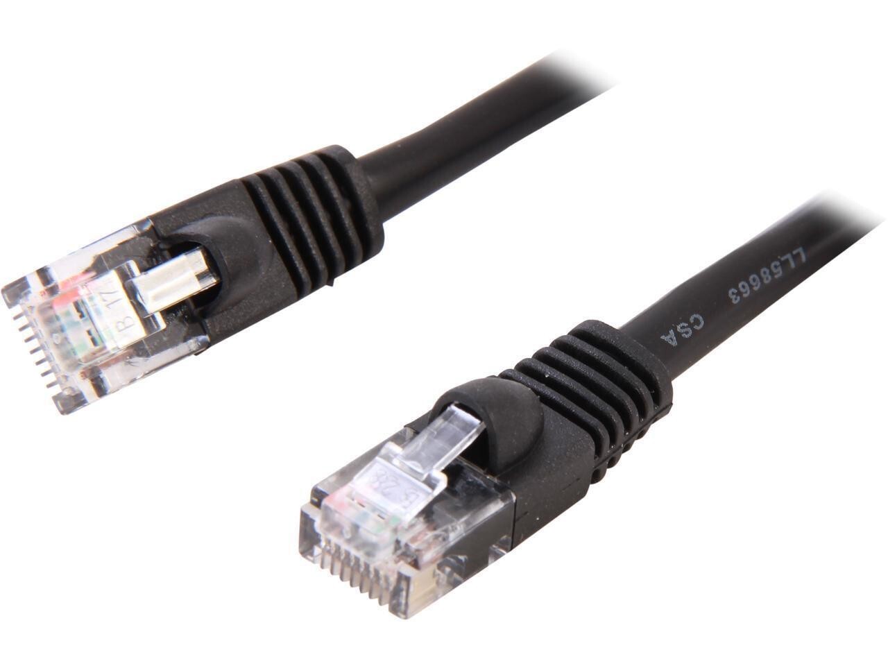 C2G 22011 15FT CAT5E Snagless Black Unshielded Ethernet Patch Cable(V16,4A-2)