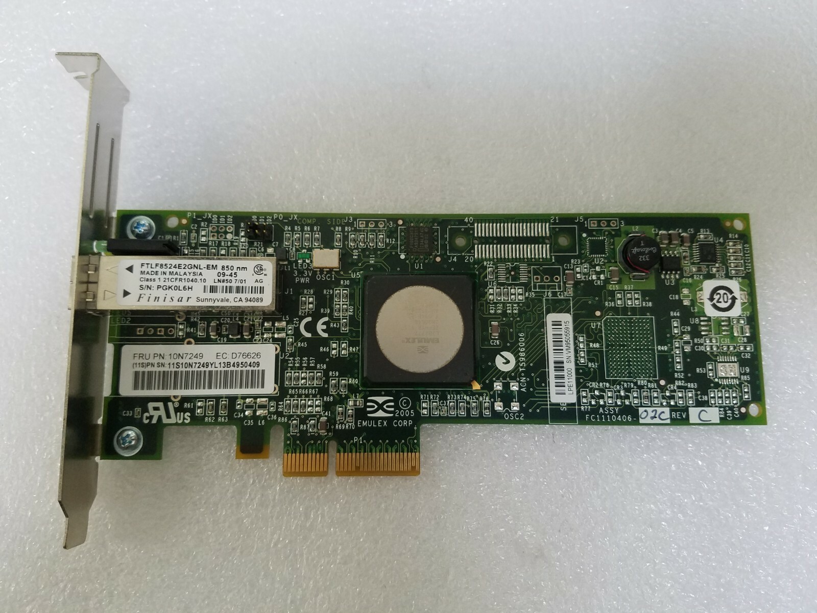 Emulex LightPulse LPe11000-E Fibre Channel Host Bus Adapter