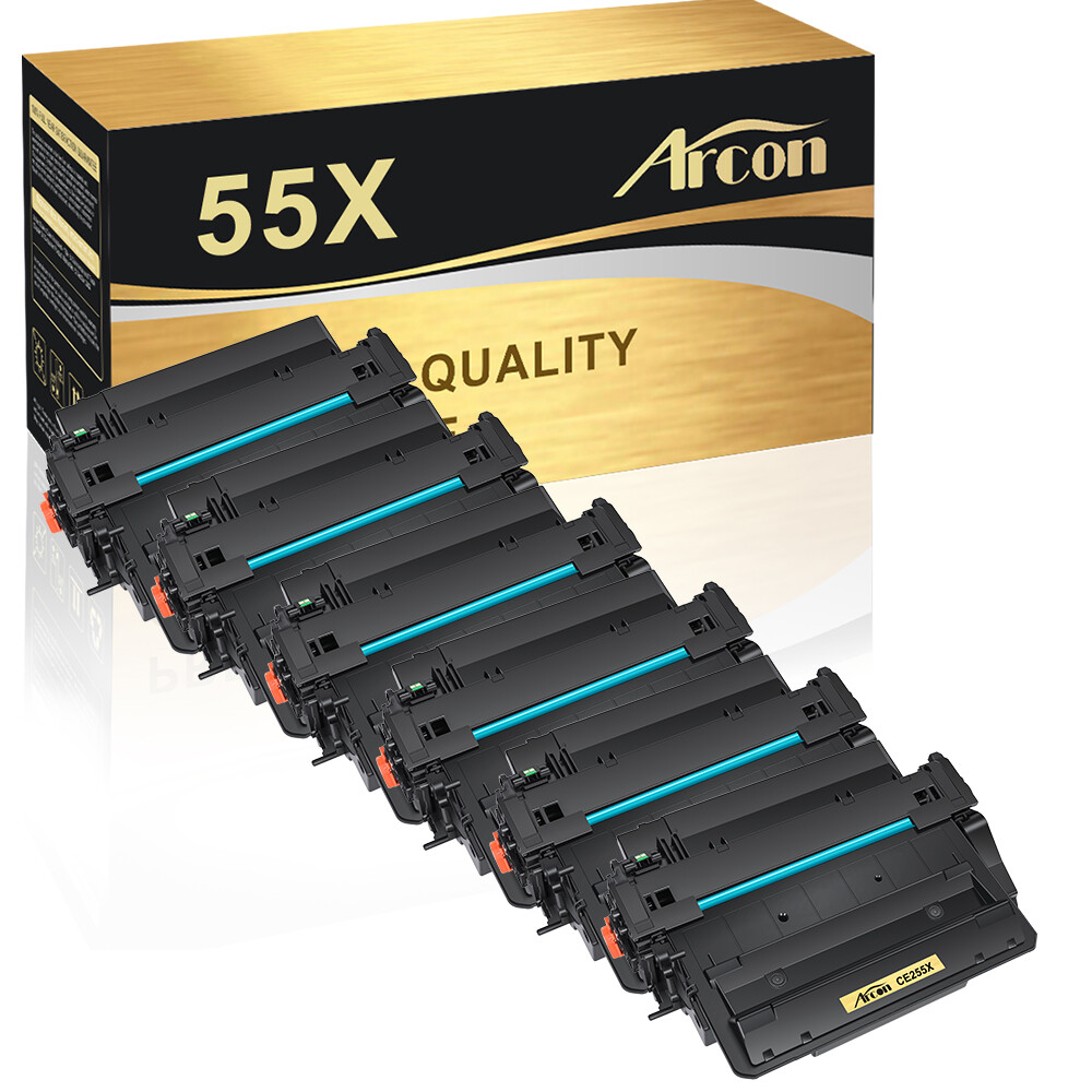 6PK CE255X 55X Toner Cartridge For HP LaserJet P3015n P3015dn P3015x P3010 P3015