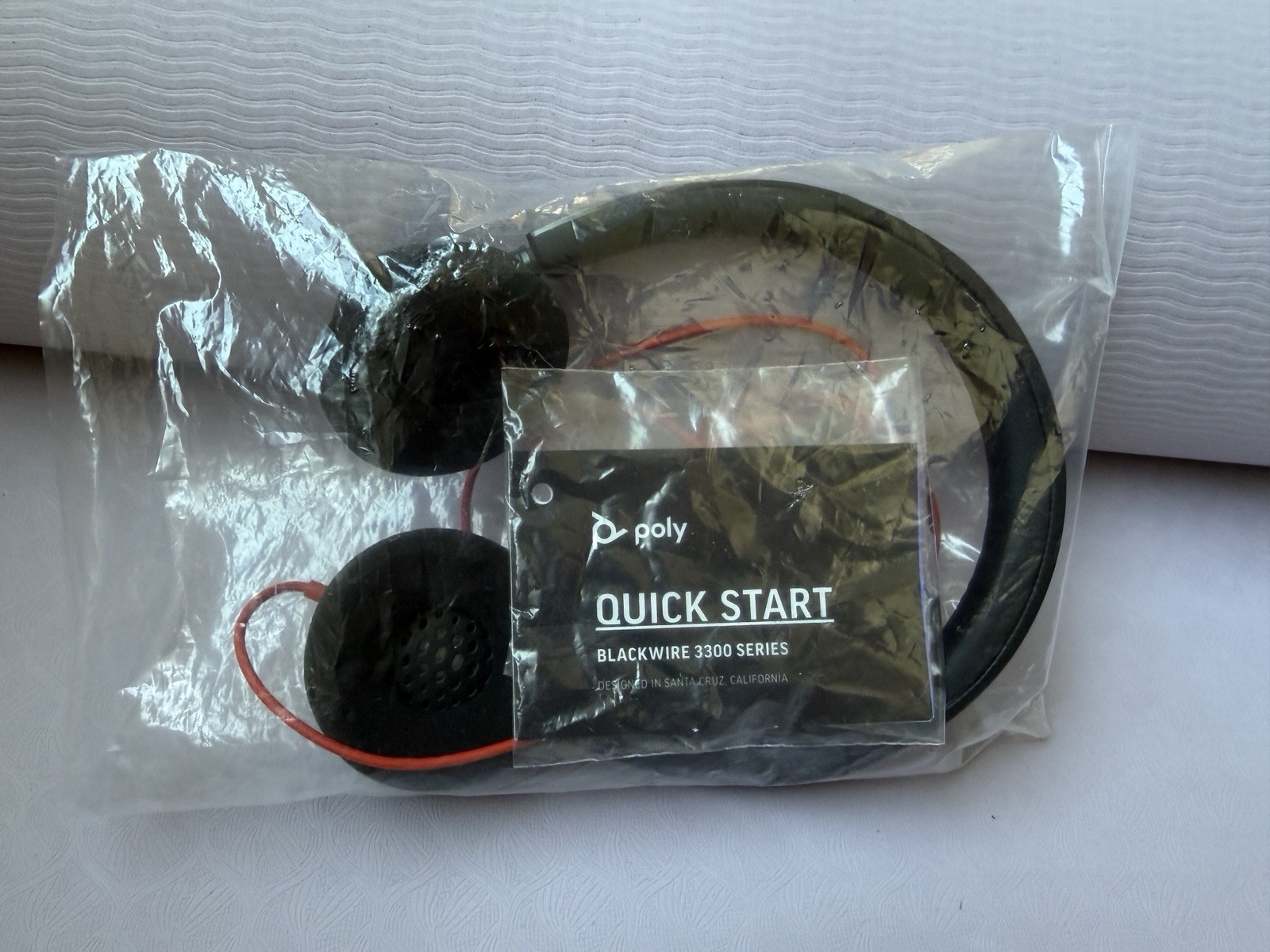 Poly Blackwire 3320 USB-A Stereo Headset Noise Canceling Mic - New