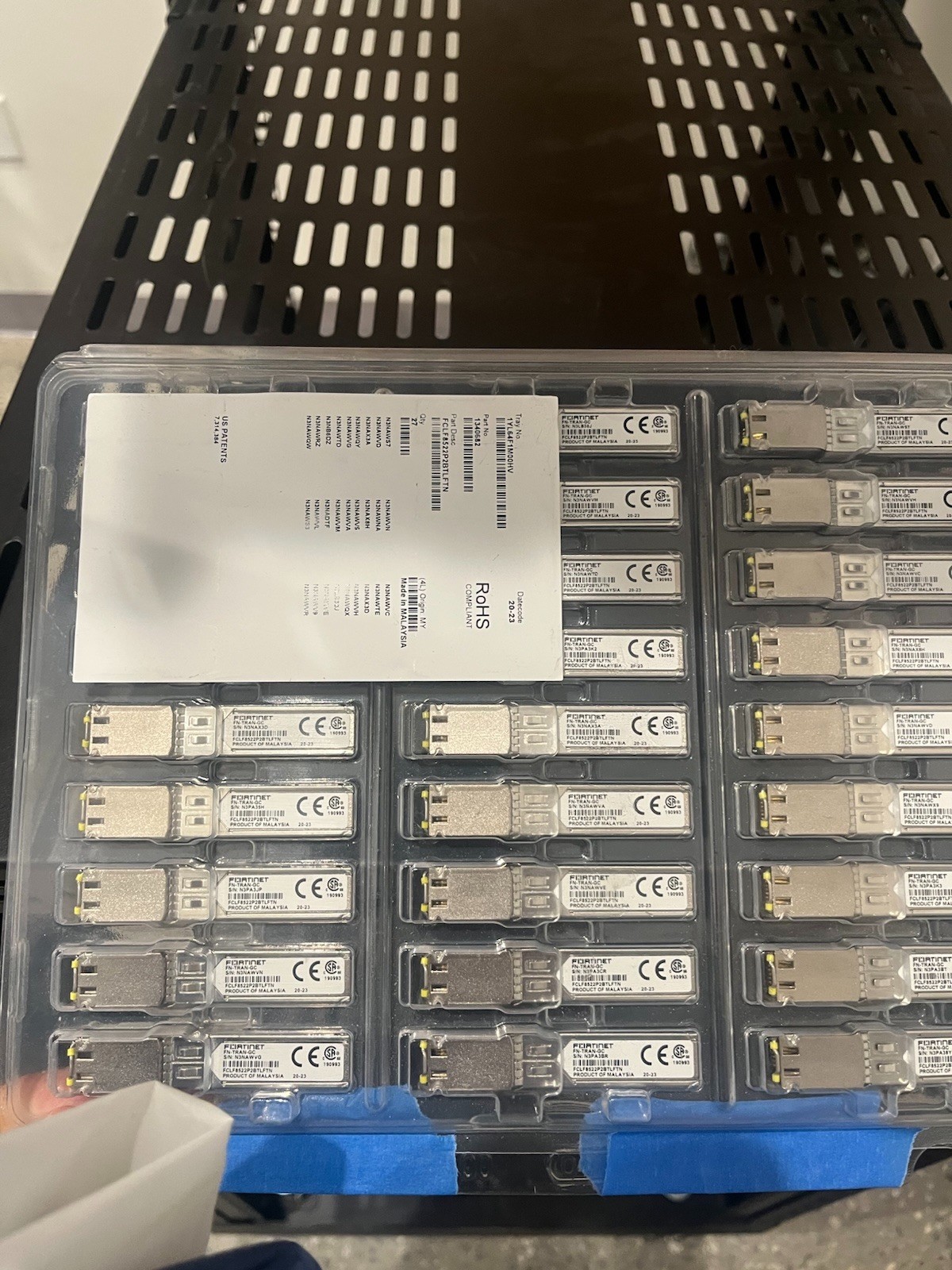 QTY 27  Fortinet FN-TRAN-GC 1000BASE-T 1.25Gbps SFP RJ45 Copper Transceiver 100m