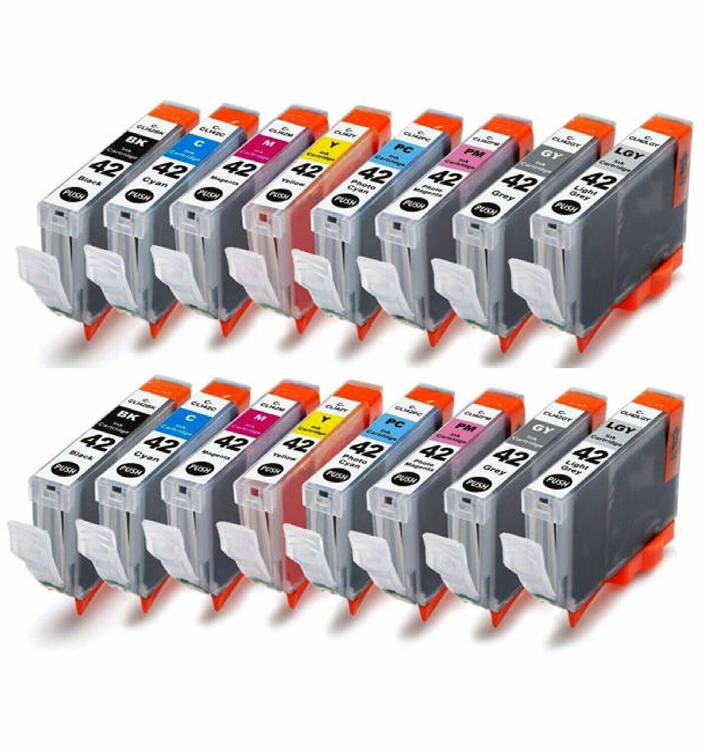 16PK Premium Ink Cartridges for Canon CLI-42 Pixma Pro-100 Pro 100 Printer 2SETS