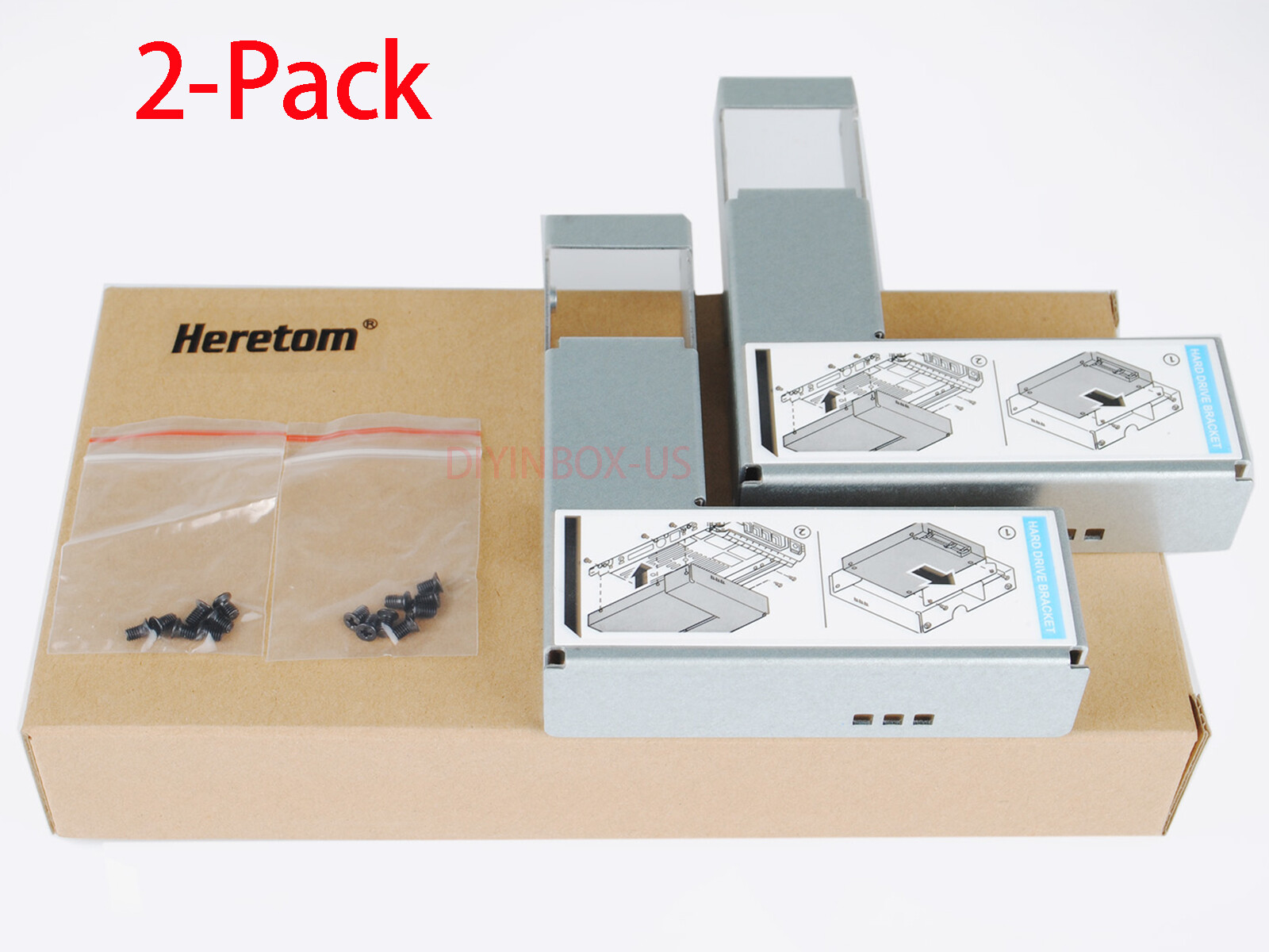2-Pack 3.5" to 2.5" SSD SATA HDD Adapter For X7K8W F238F KG1CH 0X968D 0G302D