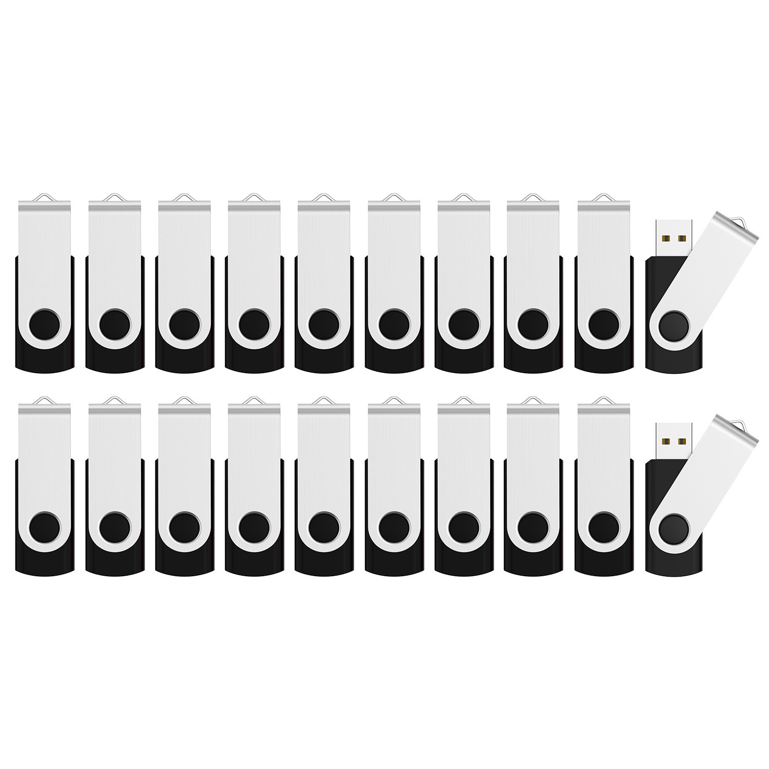 Kootion USB 2.0 2GB Metal USB Flash Drive USB Memory Stick Black Lot