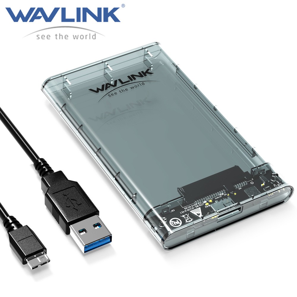 Wavlink External Hard Drive Enclosure Dual Bay Dock USB to SATA for 2.5/3.5"