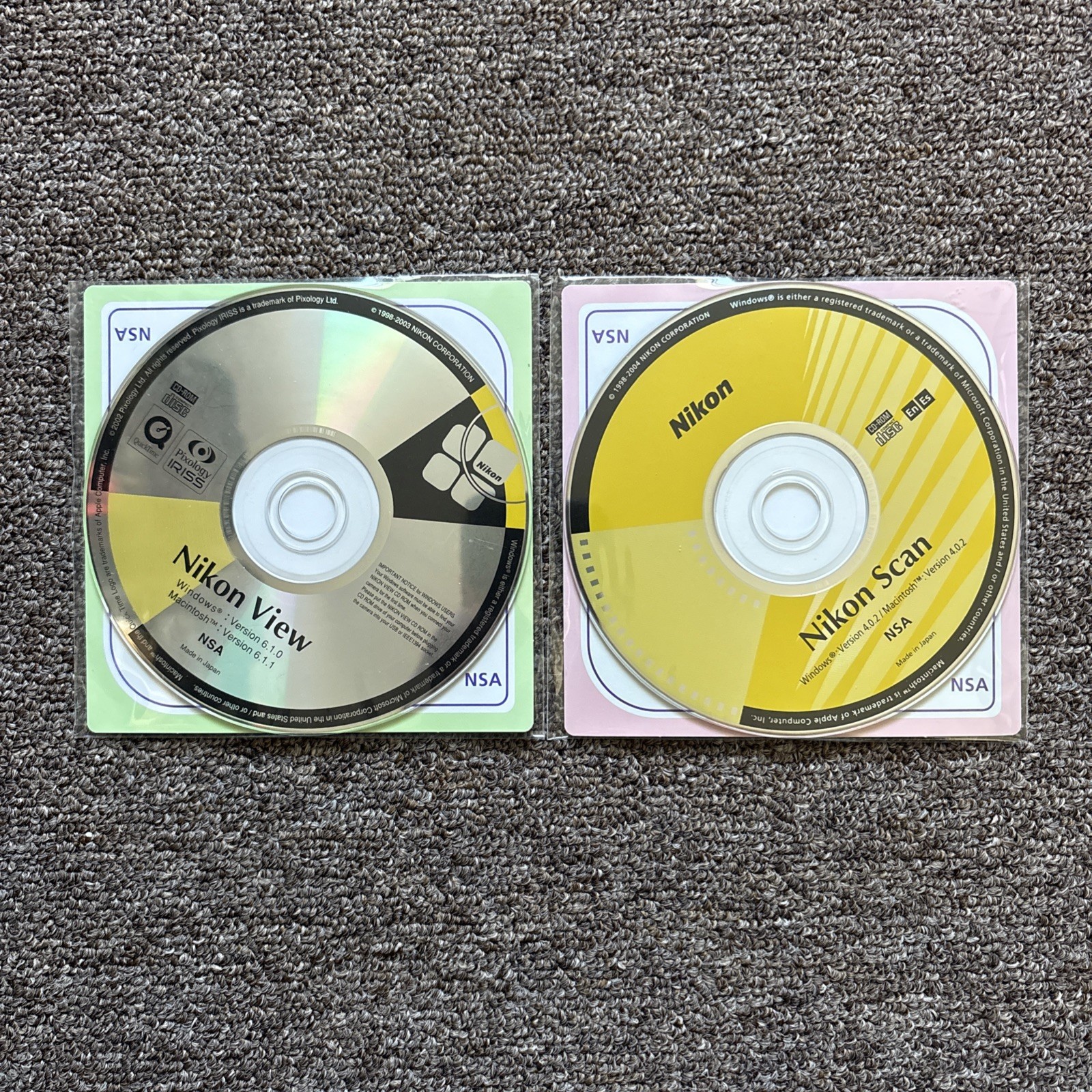 GENUINE Nikon Slide Scanner Scan And View CD Roms Windows Mac