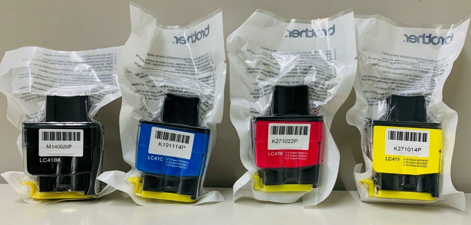 New Genuine Brother LC41 4PK Ink Cartridges Intellifax 1840C MFC-3240C DCP-110C