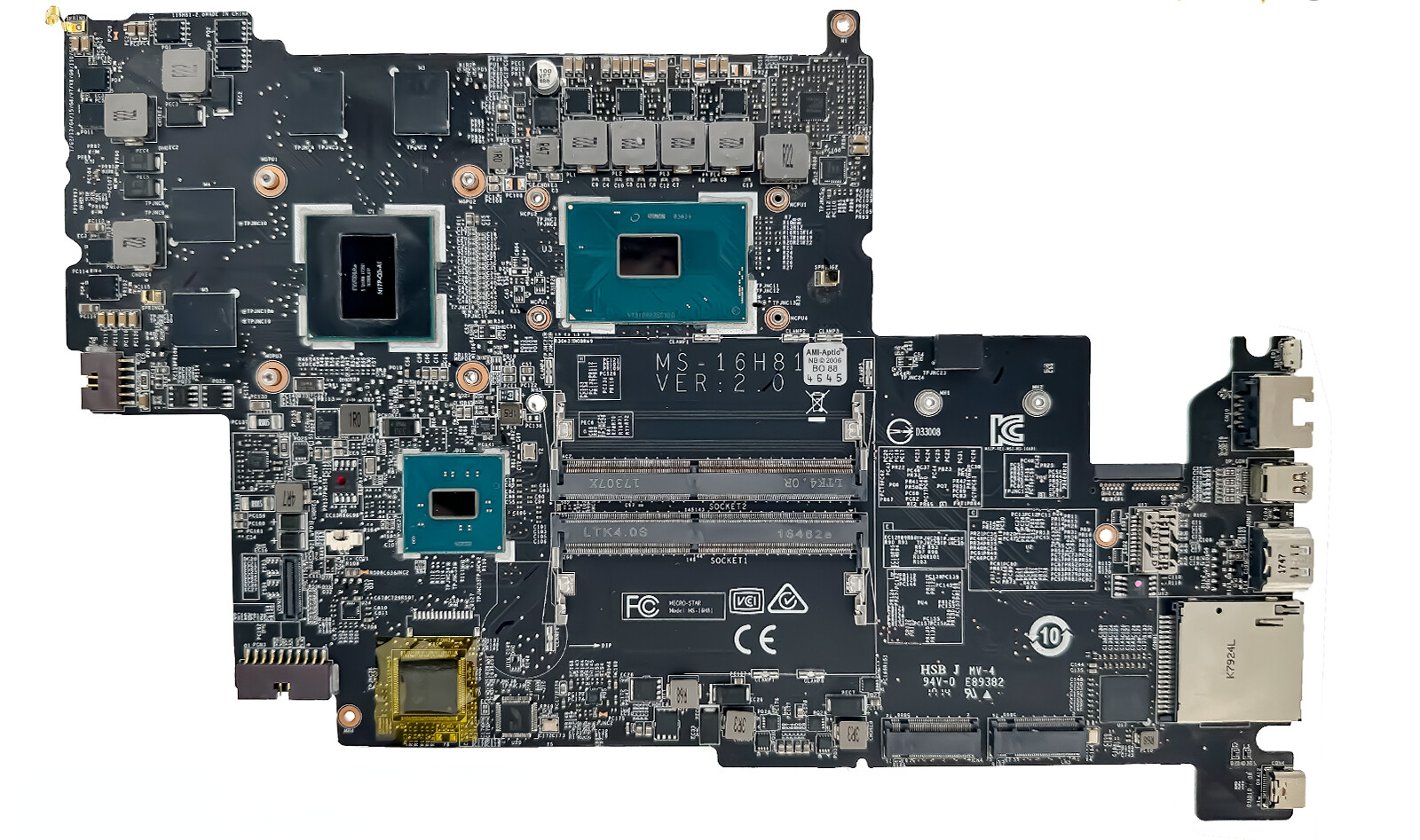 For MSI WS60 MS-16H8 MS-16H81 Laptop Motherboard Intel Kaby Lake i5 i7 7th