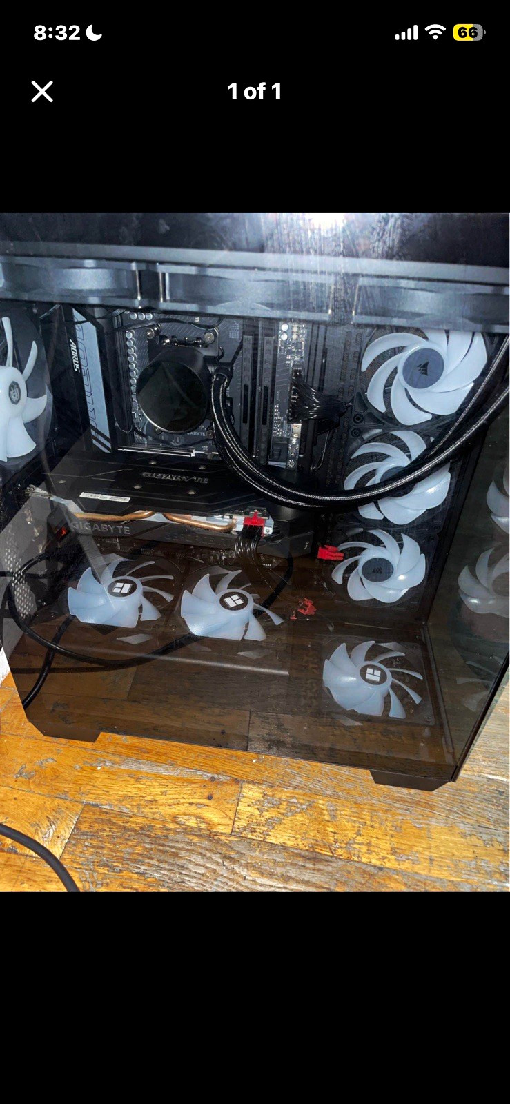 Custom/Whitebox Gaming Desktop PC w/ Liquid Cooling, RGB Lighting, Black
