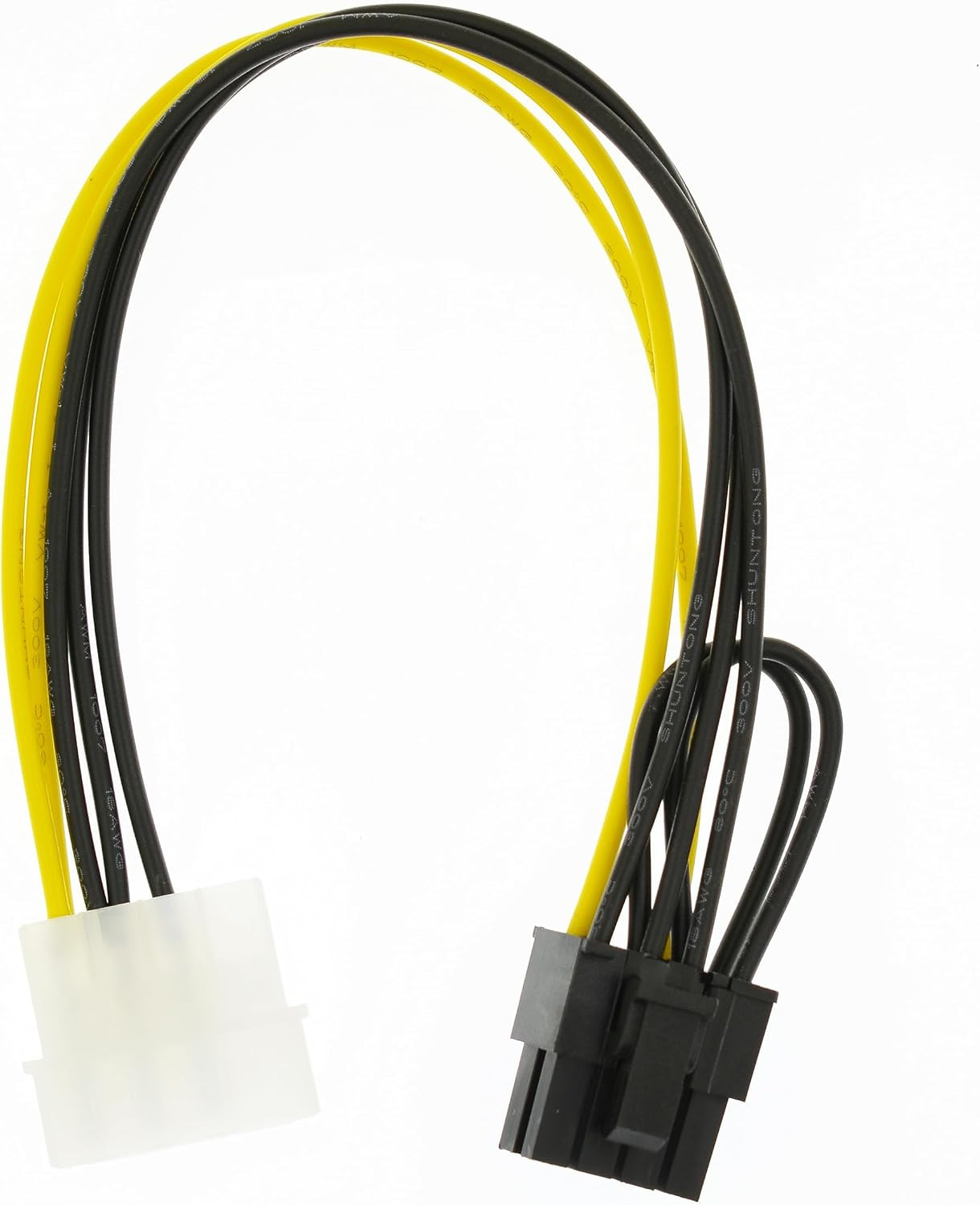 4 Pin Molex to 8 Pin (6+2Pin) Video Card GPU Power Supply Cable 8.6Inch