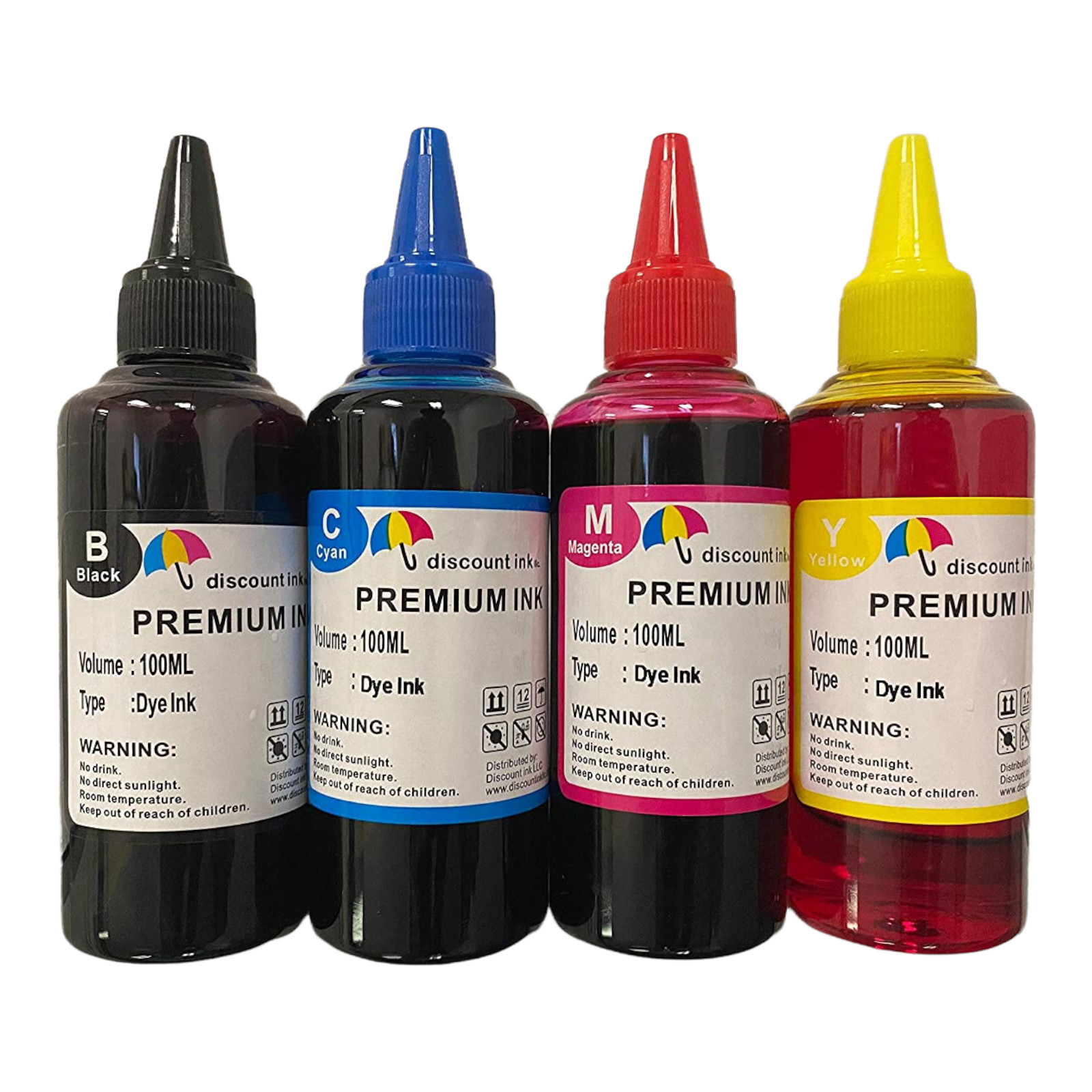 Refill ink for Epson NX420 NX125 NX127 NX130 4x4oz/4syr 4x100ml bottles