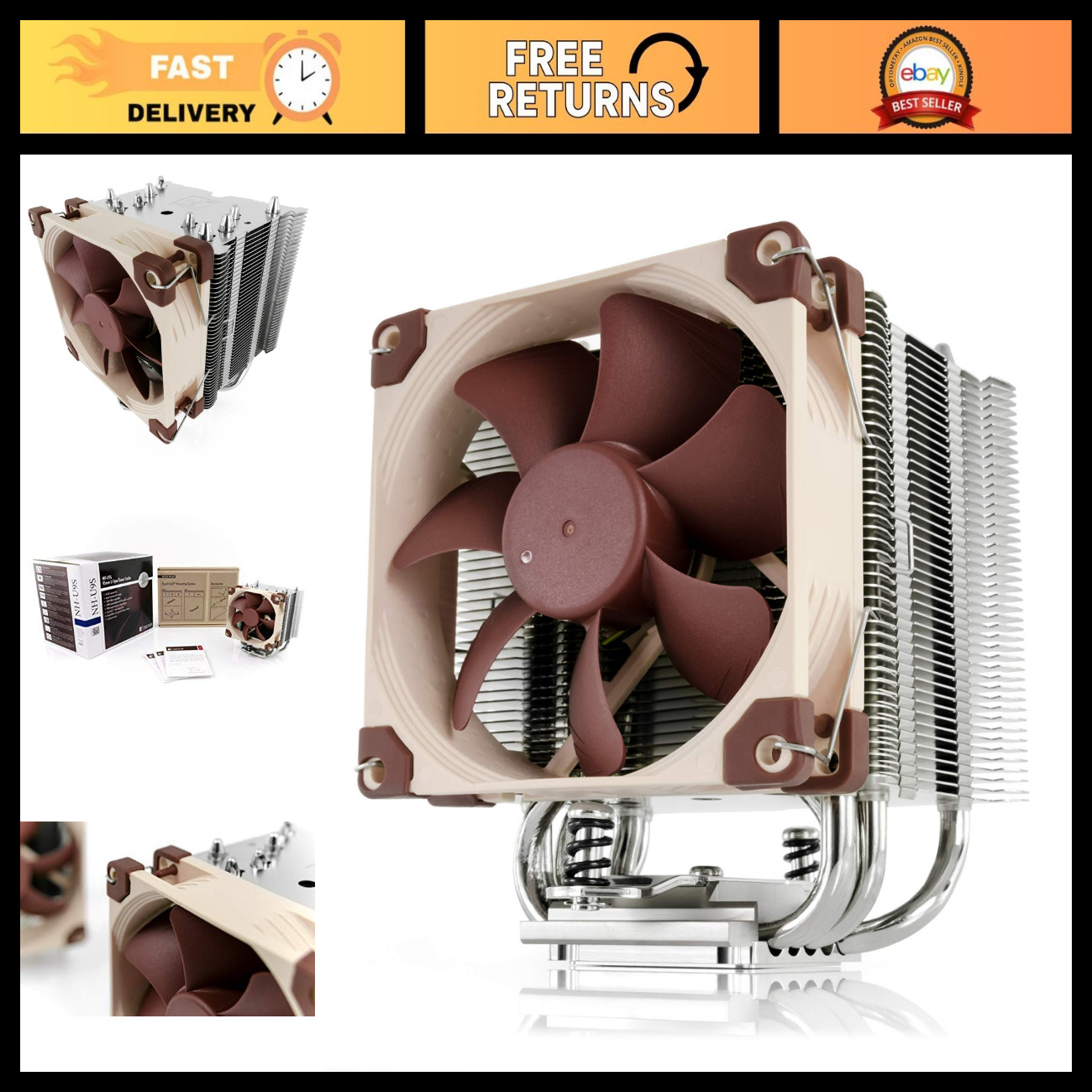 High-Performance Quiet CPU Cooler, Compact Single Tower Design, Efficient Coolin
