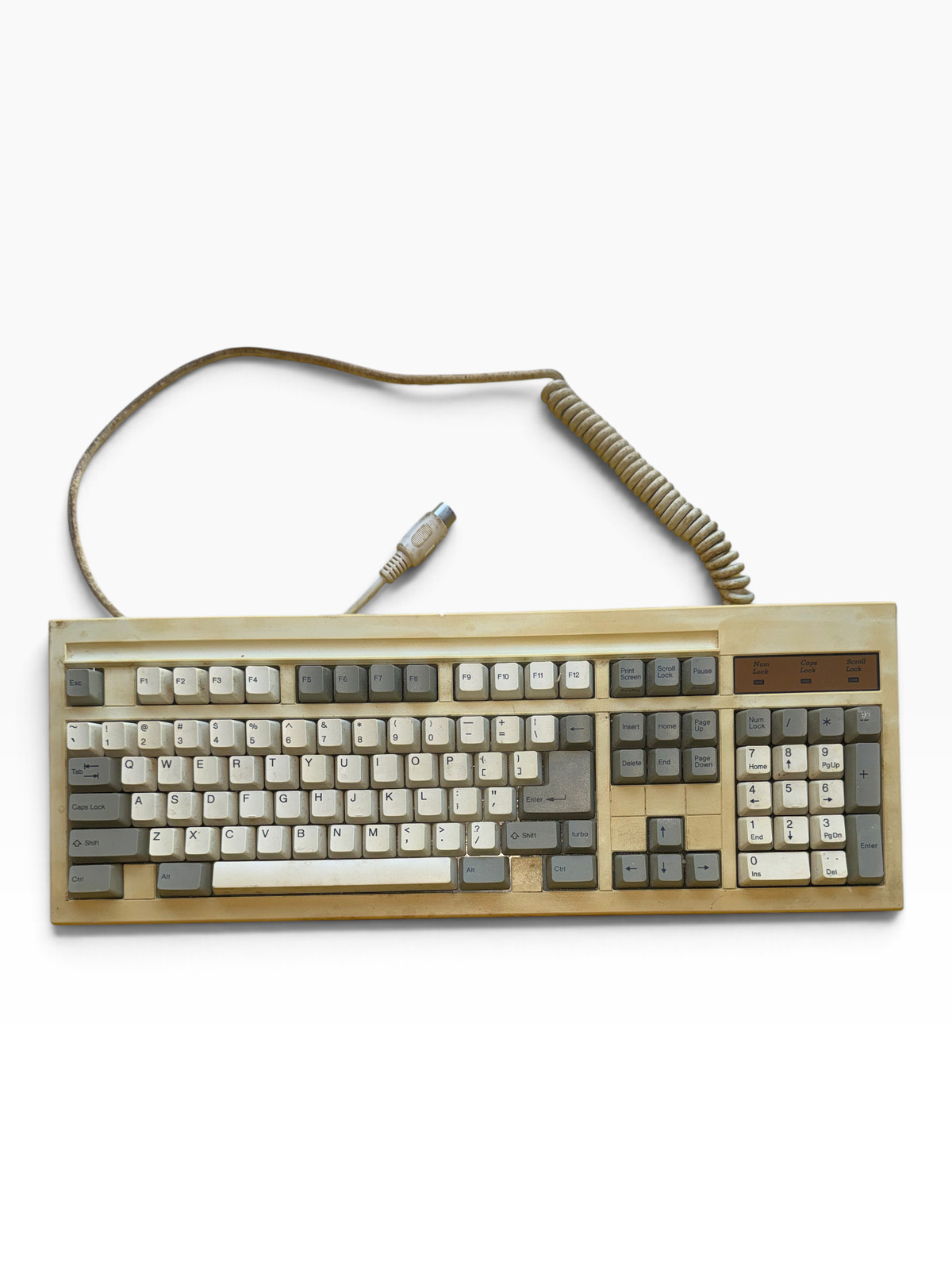 Vintage HQK RB-2001 Mechanical Keyboard PS/2 Connector Beige Retro Computer