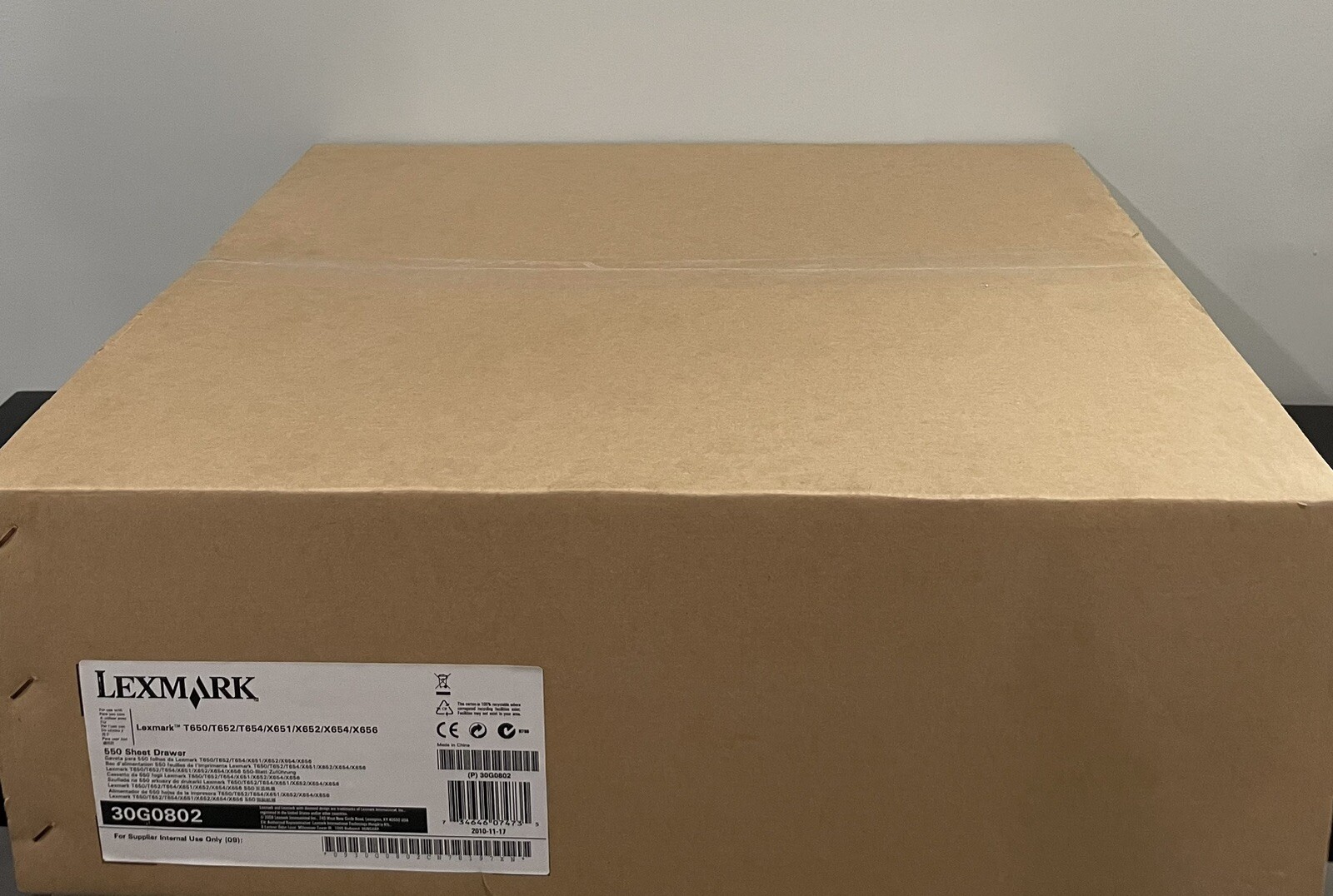 Lexmark 30G0802 550-Sheet Paper Drawer For T650 T652 T654 X651  X652