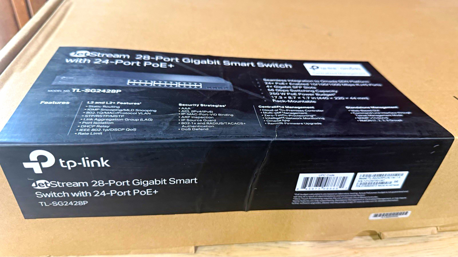 TP-Link TL-SG2428P JetStream 28-Port Gigabit Smart Switch w/ 24-Port PoE+ Rack