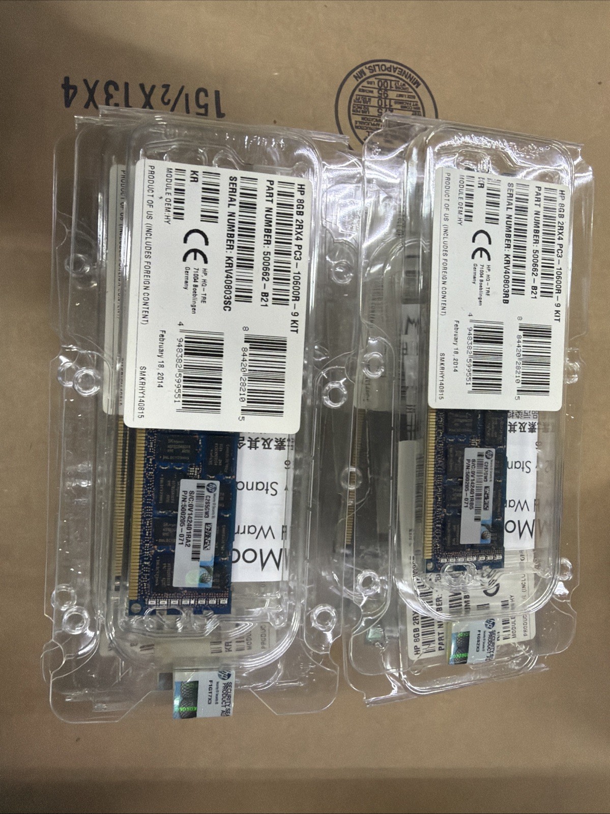 HP 500662-B21 8GB (1x8GB) PC3-10600 (DDR3-1333) Memory