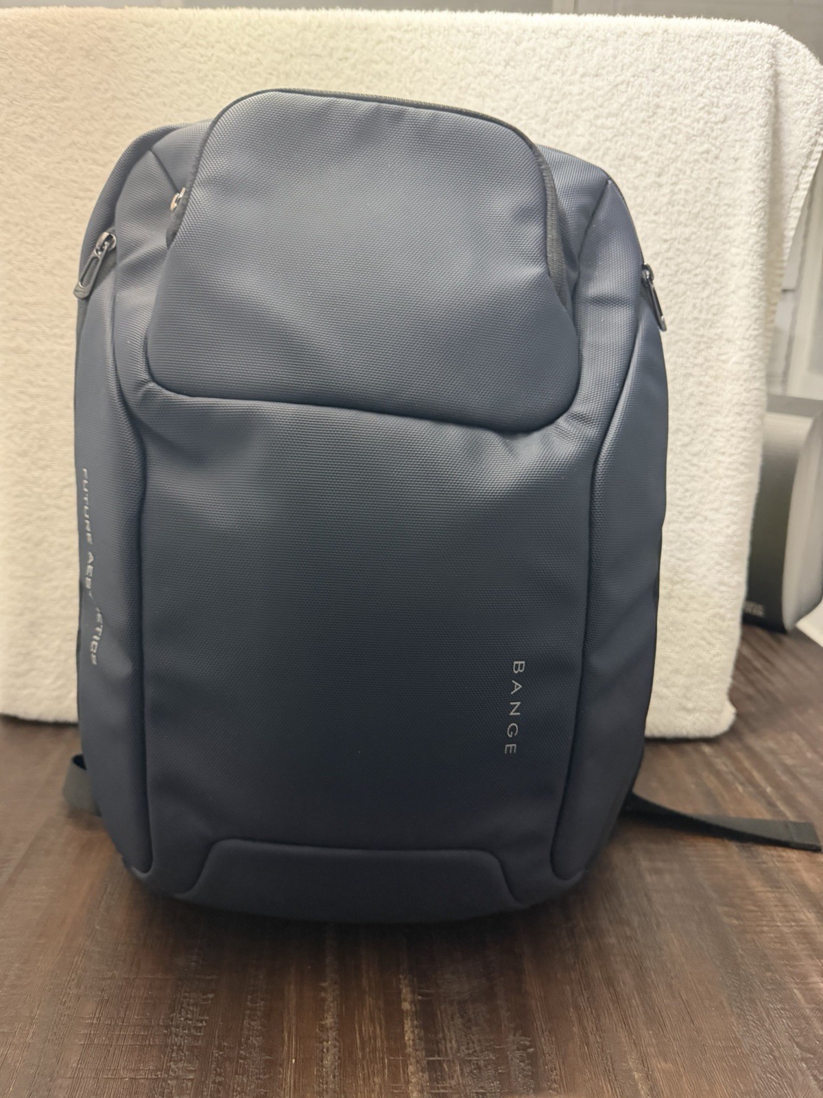 BANGE Future Aesthetic Navy Blue TSA Friendly Laptop Multi Pocket Backpack