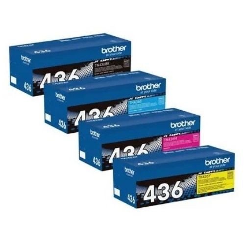 Brother TN436 Toner Cartridge Set 4-Pack Black Cyan Magenta Yellow, Sealed OEM