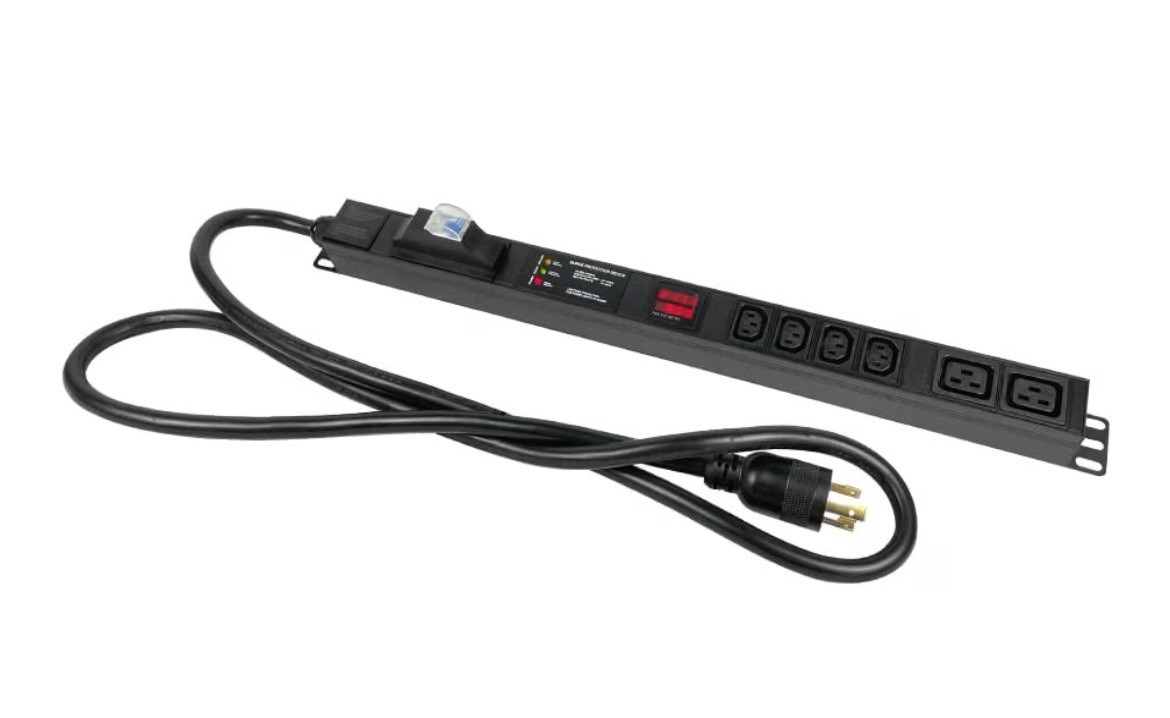Metered-Breaker-Surge Protection PDU, 240V, L6-30P, 30A, 7200 watts
