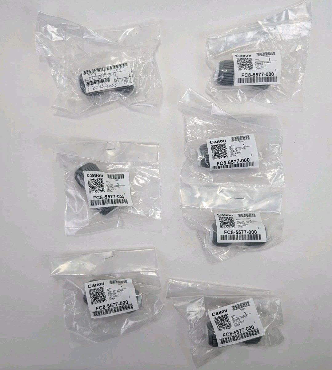 Lot of 7 Genuine Canon FC8-5577-000 Roller Paper Pickup Feed Rollers OEM