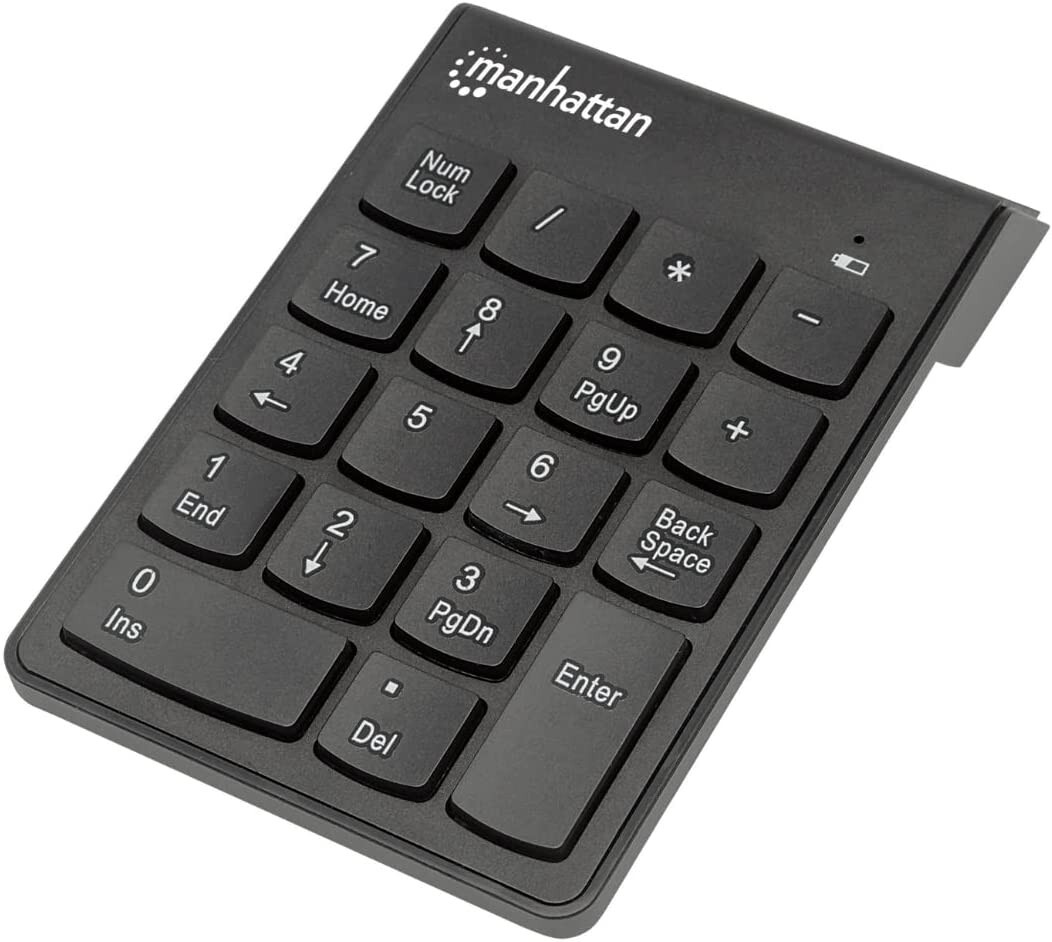 Manhattan Numeric Wireless Keypad 18 Full Size Keys PC/MAC Compatible 179928