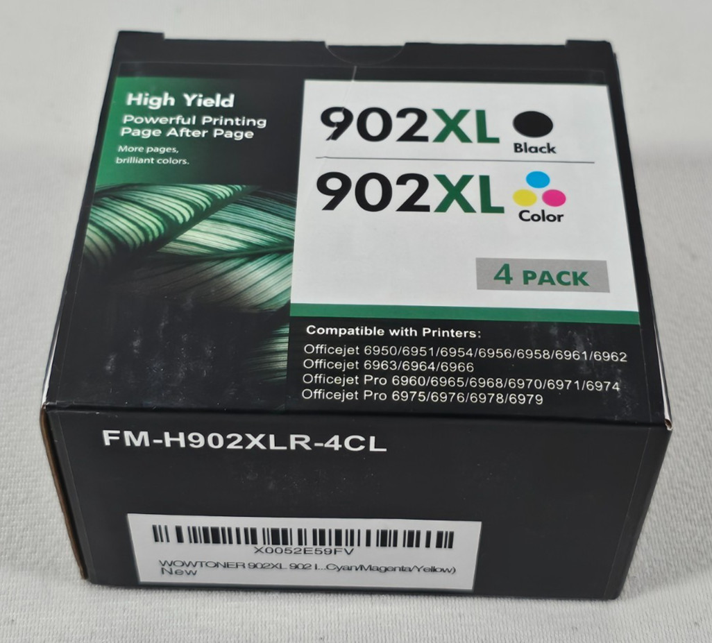 For HP 902 XL HP902 OfficeJet Pro 4x Ink Cartridges Black Cyan Magenta Yellow