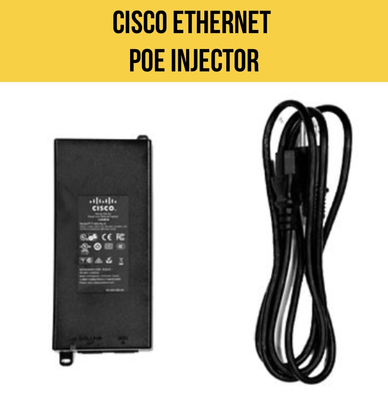 New Cisco Meraki MA-INJ-6 Single Port PoE Injector 10.0 Gigabit MA-INJ-6