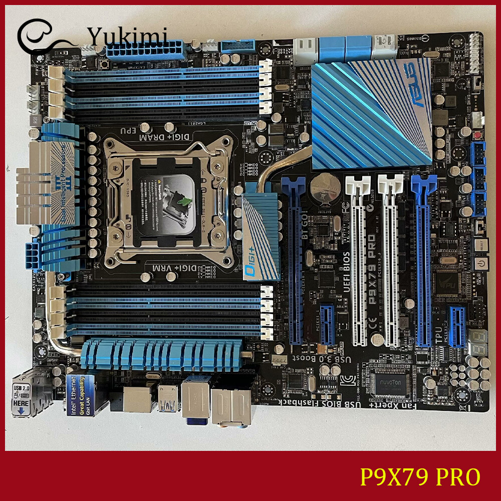 FOR ASUS P9X79 PRO DDR3*8 LGA 2011 64GB Core i7 Intel ATX Motherboard Test OK